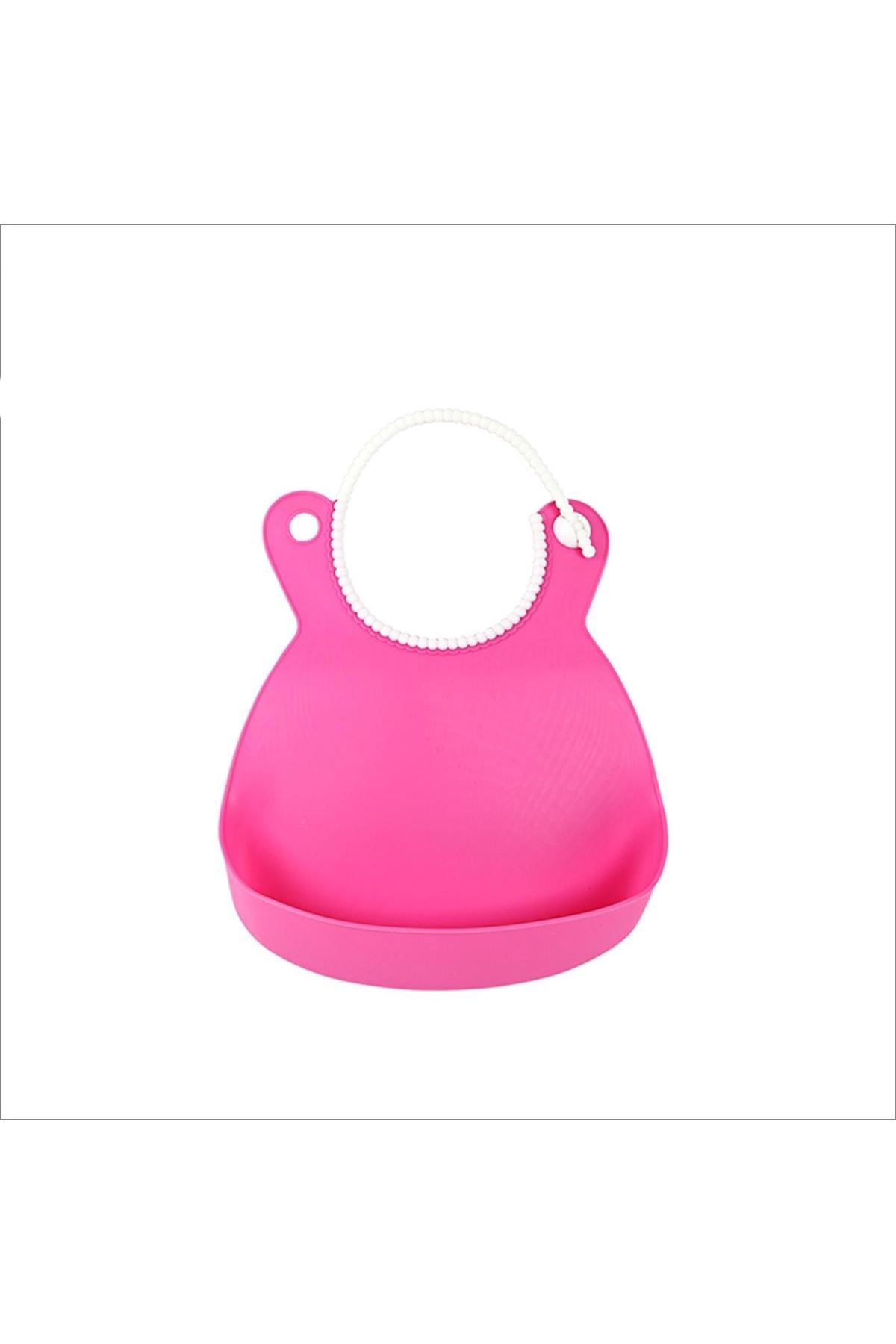 TBL Dekor® Çocuk Bebek Mama Önlüğü Dökülme Engelleyici Bükülebilir Pembe