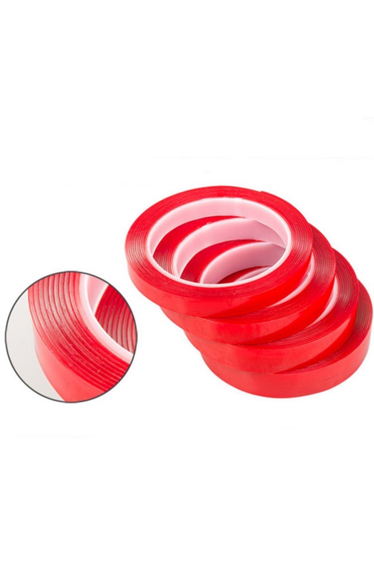 TBL Dekor® 2 Metre Güçlü Yapışkanlı Çift Taraflı Slikon Pratik Şeffaf Bant