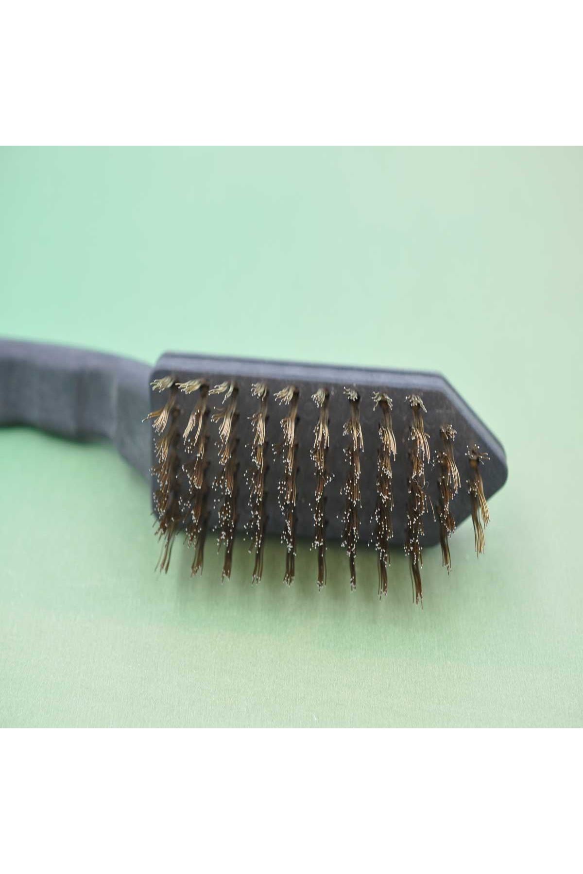 TBL Dekor® Metal Tel Fırça Plastik Saplı Pas Kir Sökme Temizleme Fırçası