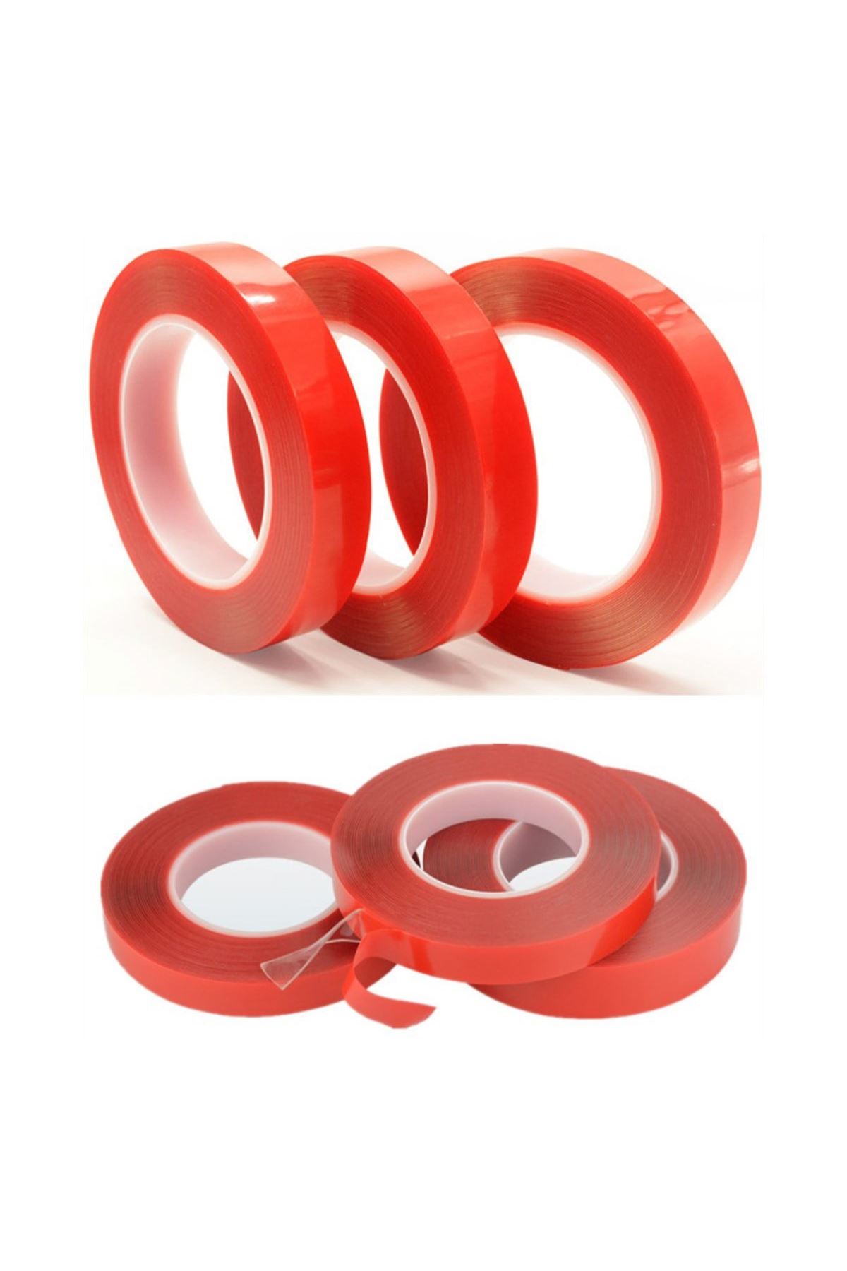 TBL Dekor® 2 Metre Güçlü Yapışkanlı Çift Taraflı Slikon Pratik Şeffaf Bant