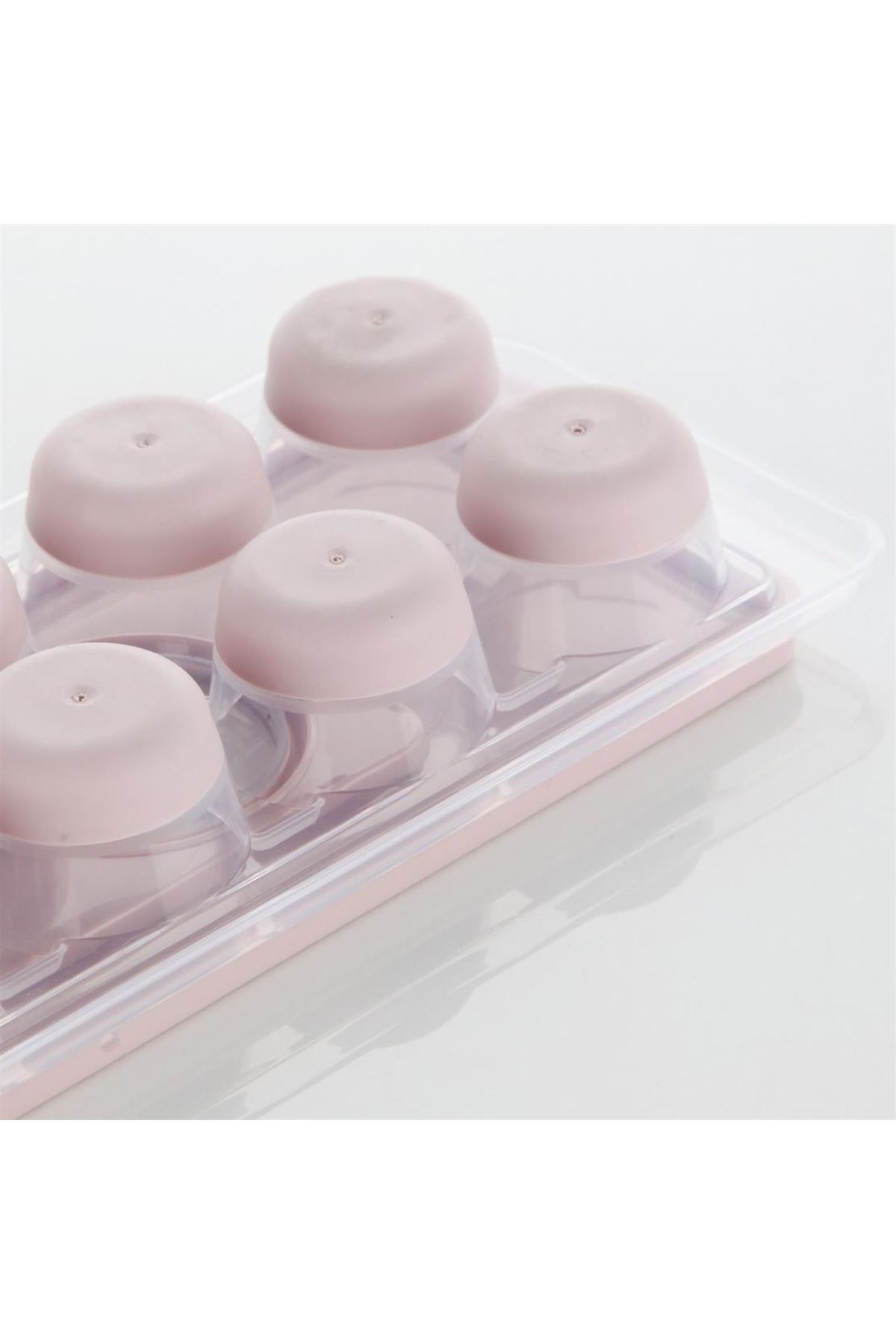 TBL Dekor® 12li Kapaklı Yapışmaz Silikon Tabanlı Plastik Küp Buz Kalıbı