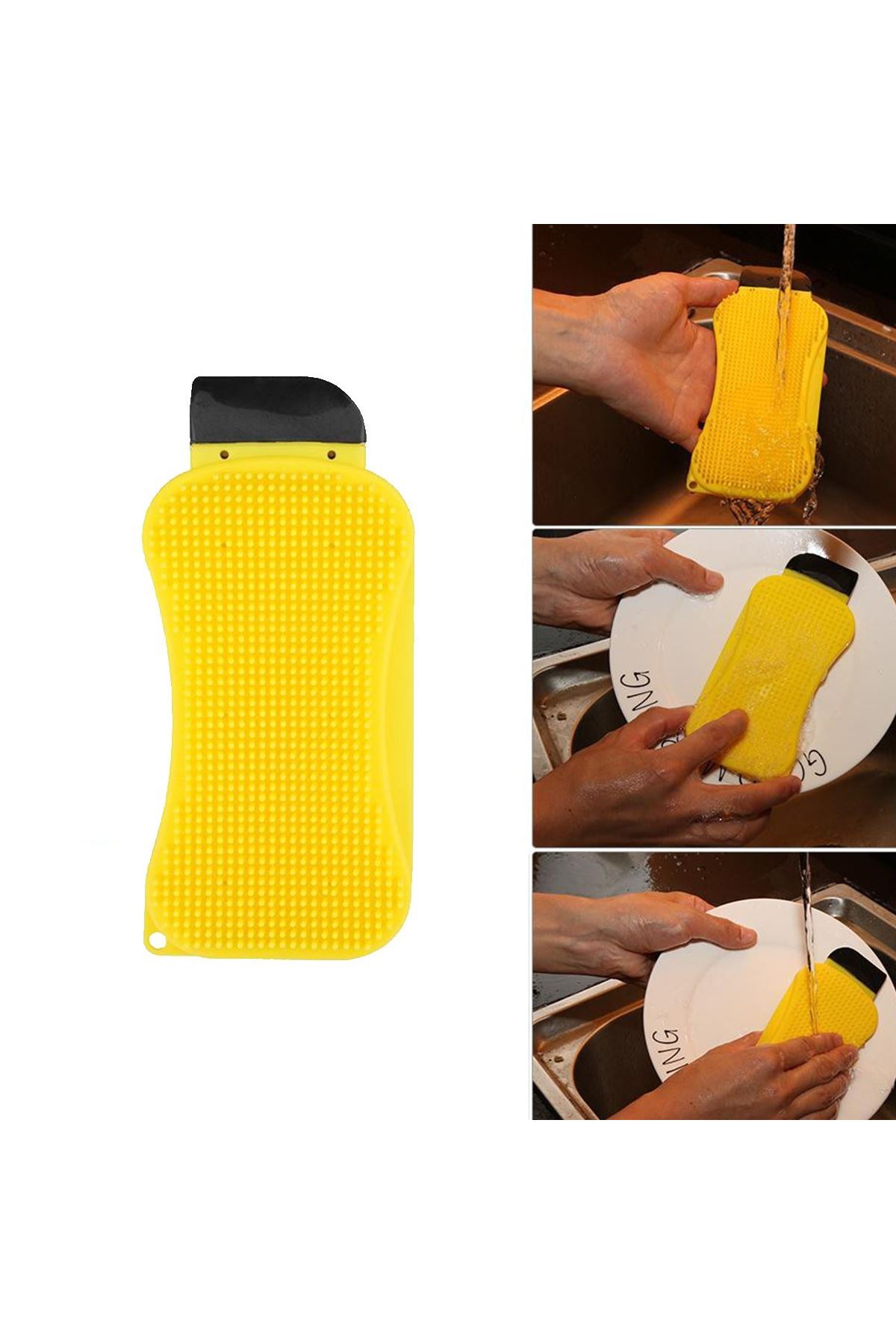 TBL Dekor® Çok Fonksiyonlu Deterjan Hazneli Pratik Bulaşık Yıkama Fırçası