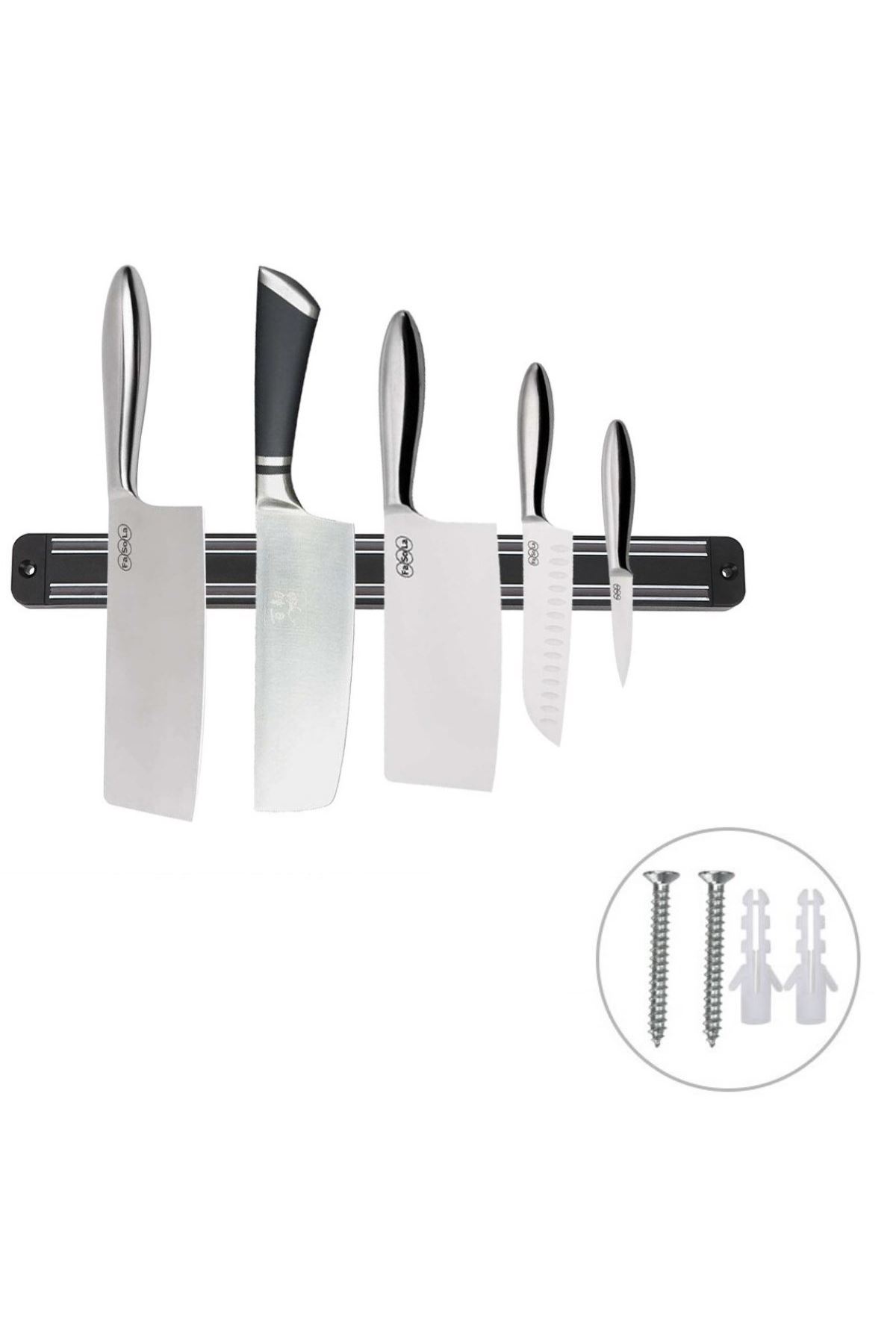 TBL Dekor® Mıknatıslı Paslanmaz Duvar Bıçak Askısı Standı 33 Cm  Aparat