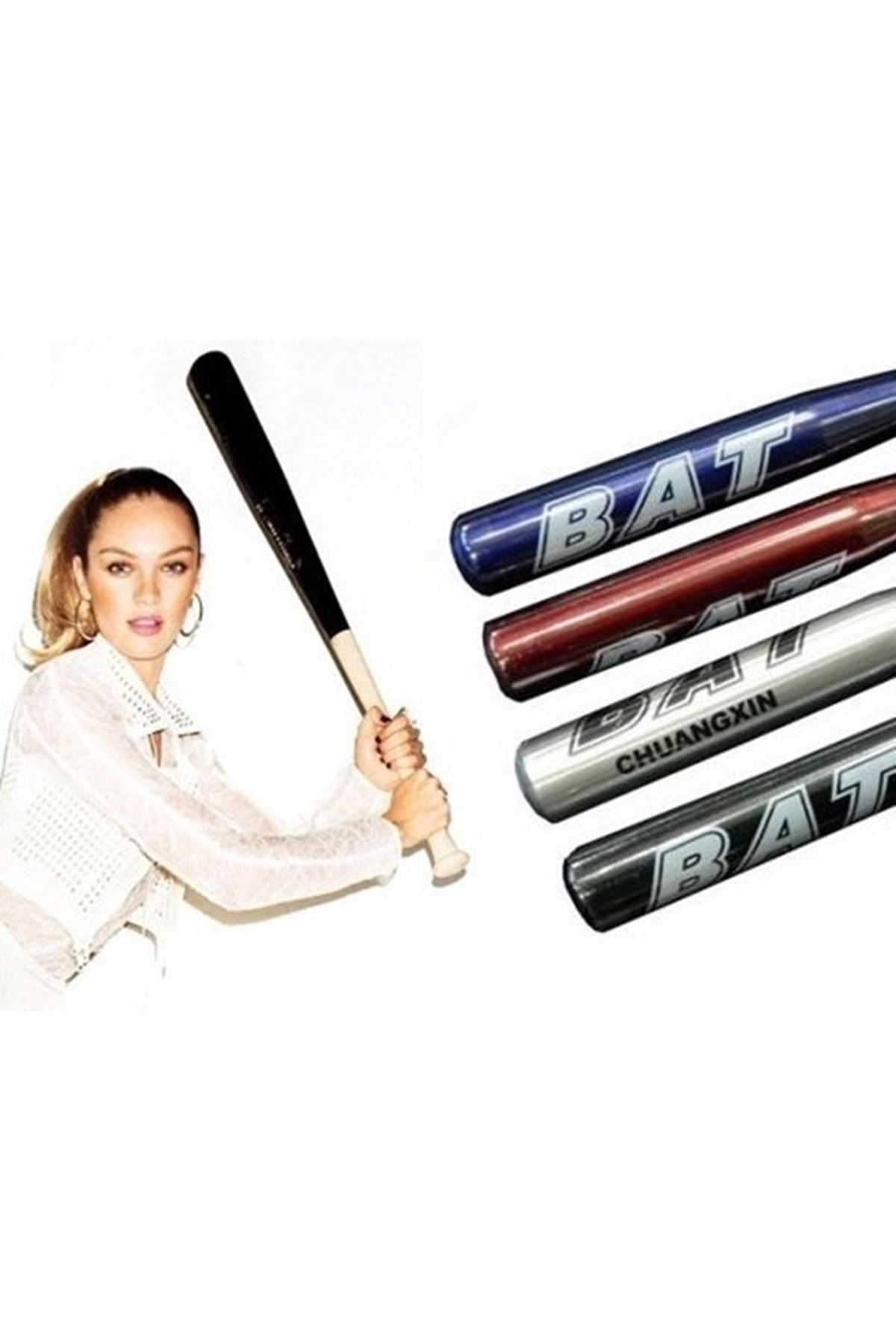 TBL Dekor® Uzun Ömürlü Dayanıklı Sağlam Alüminyum Beyzbol Sopası 63,5 Cm