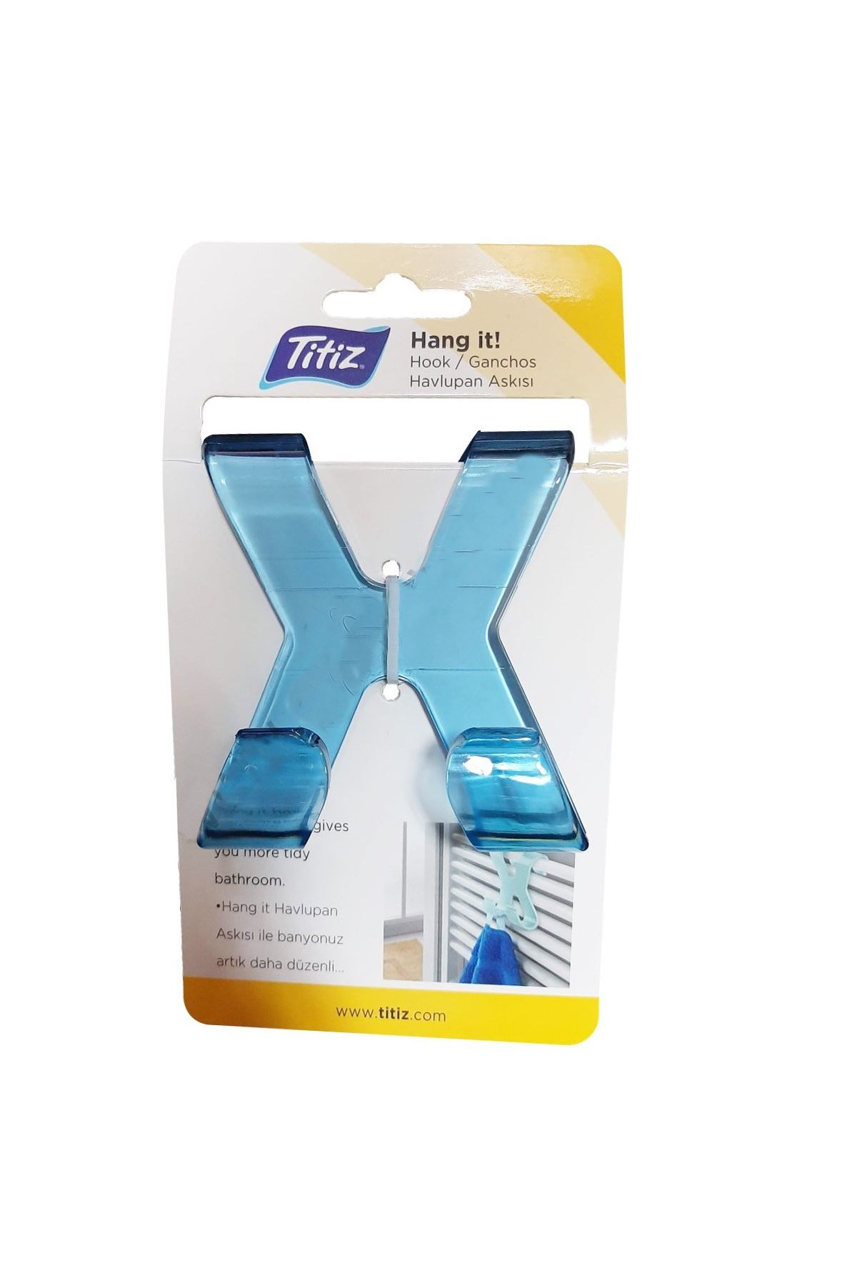 TBL Dekor® Hang it Pratik Kolay Taşımabilir Havlupan 2 Kancalı Banyo Askısı