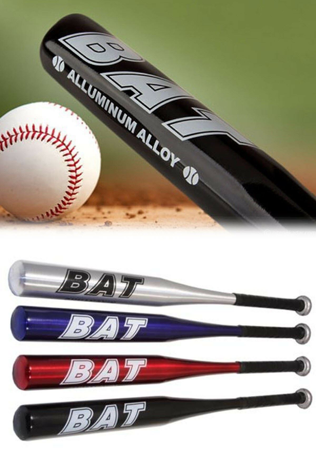 TBL Dekor® Uzun Ömürlü Dayanıklı Sağlam Alüminyum Beyzbol Sopası 63,5 Cm