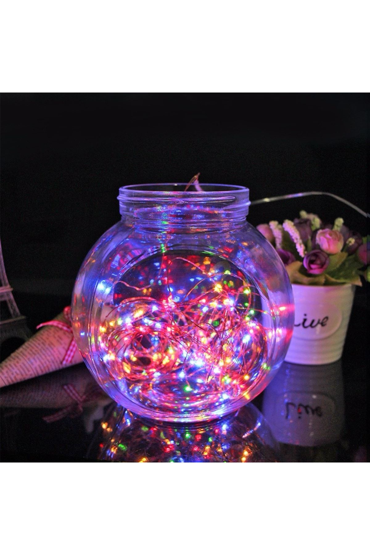 TBL Dekor® Pilli Dekoratif Peri Led Işık 3 Metre (RGB) Gaming Aydınlatma