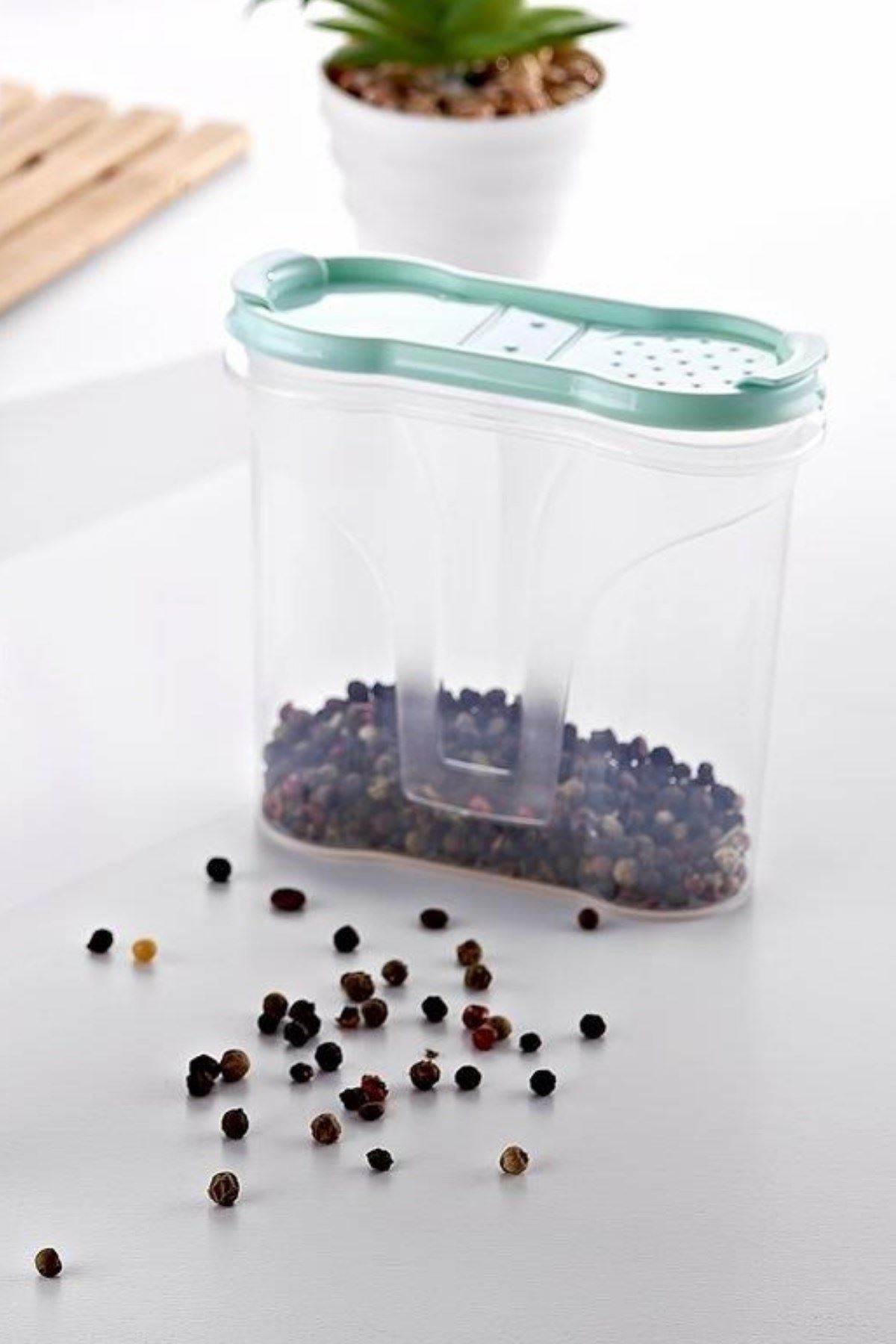 TBL Dekor® Plastik Kapaklı Majör Baharatlık Baharat Saklama Kutusu Kabı