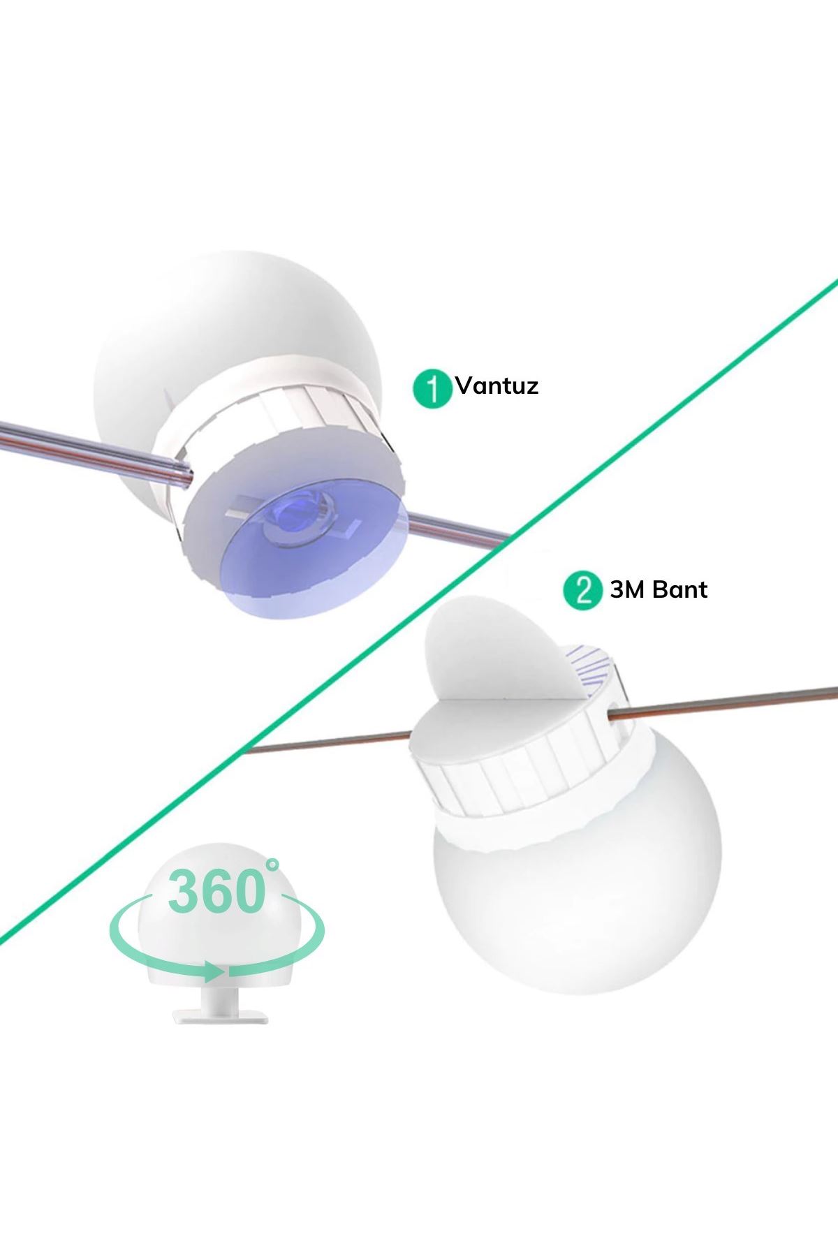 TBL Dekor® Nostalji Hollywood Tarzı 10lu Makyaj Masası Aynası Beyaz Led Işıklı Lamba USB