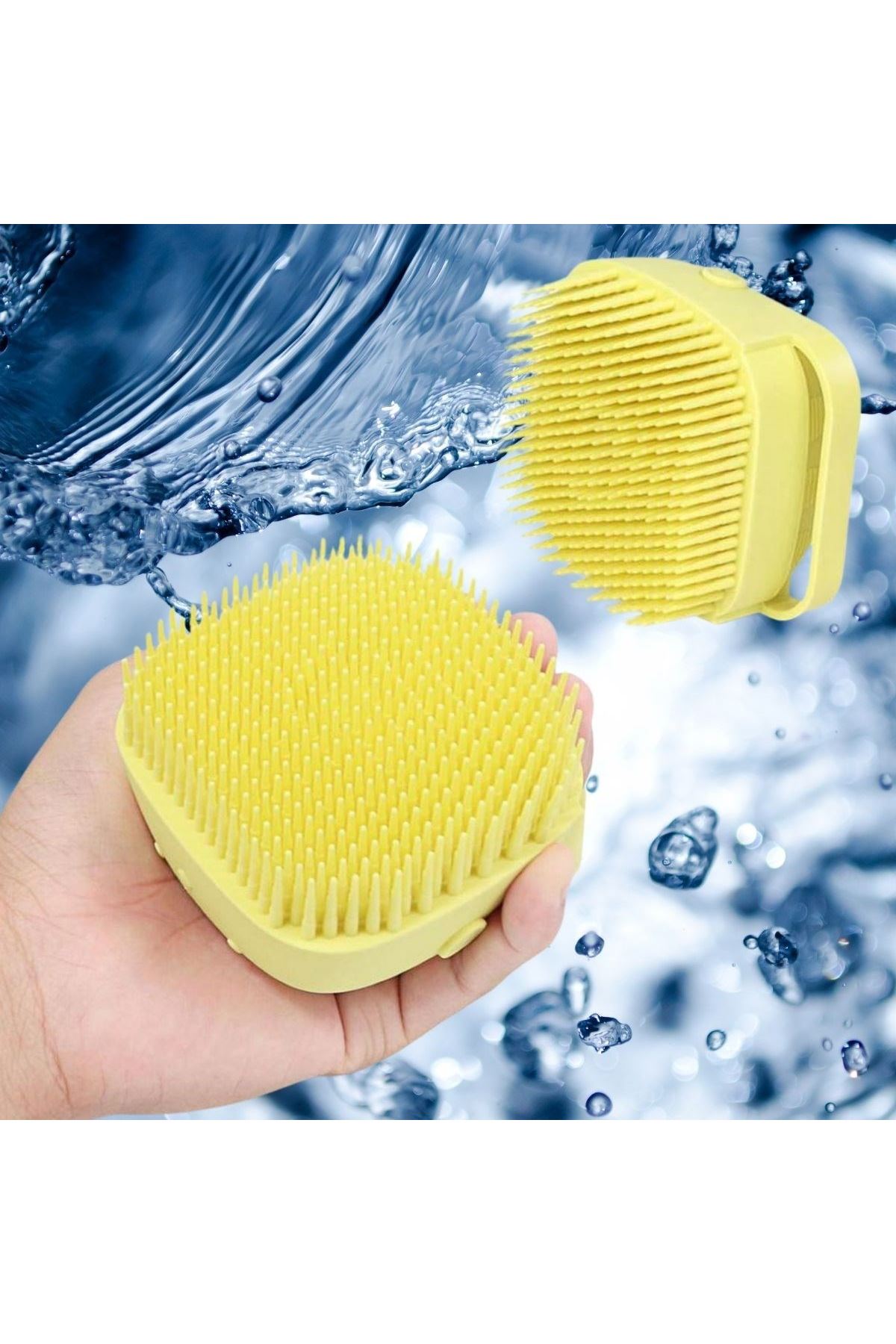 TBL Dekor® Yumuşak Silikon Malzemeli Esnek Jel Hazneli Masaj Fonksiyonlu Etkili Banyo Duş Kese Lifi