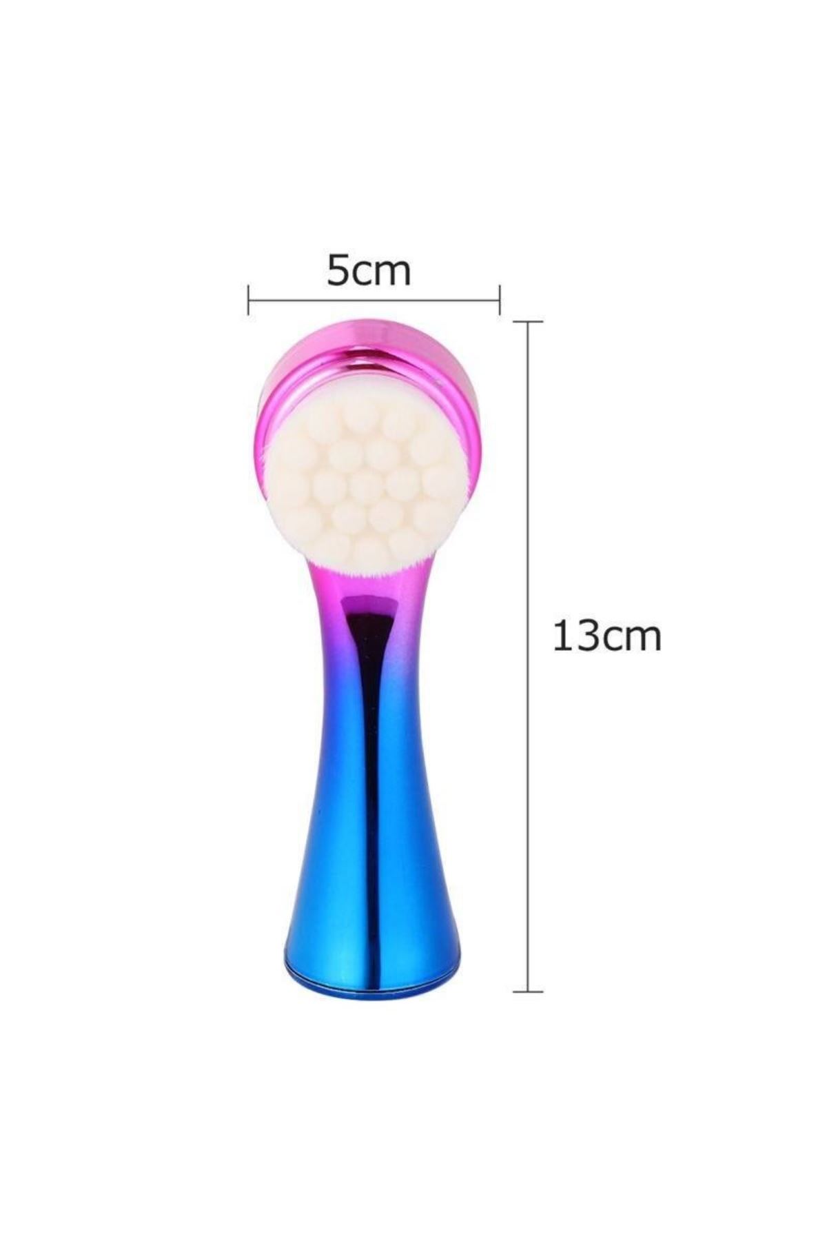 TBL Dekor® Çift İşlevli Renkli Cilt Yüz Temizleme Fırçası Peeling Masaj Etkili Gözenek Temizleyici Alet