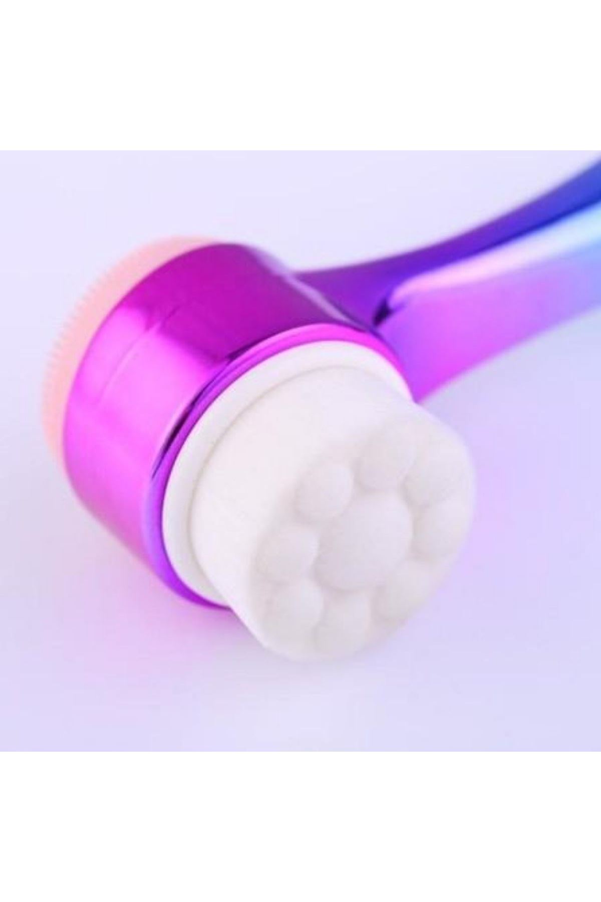 TBL Dekor® Çift İşlevli Renkli Cilt Yüz Temizleme Fırçası Peeling Masaj Etkili Gözenek Temizleyici Alet