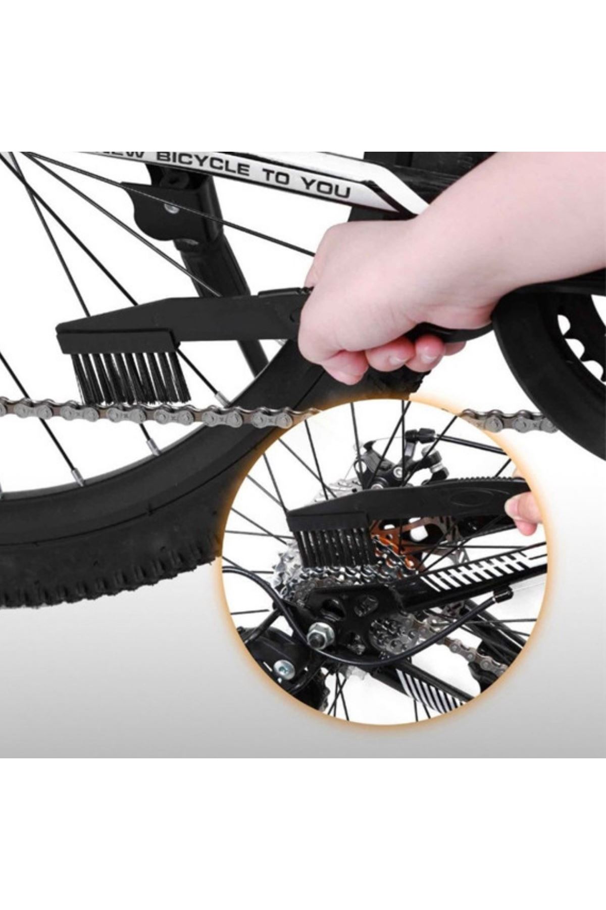 TBL Dekor® Bisiklet Zincir Dişlisi Koruyucu Pas Sökücü Temizleme Fırçası Aparatı Bakım Seti 4 Parça