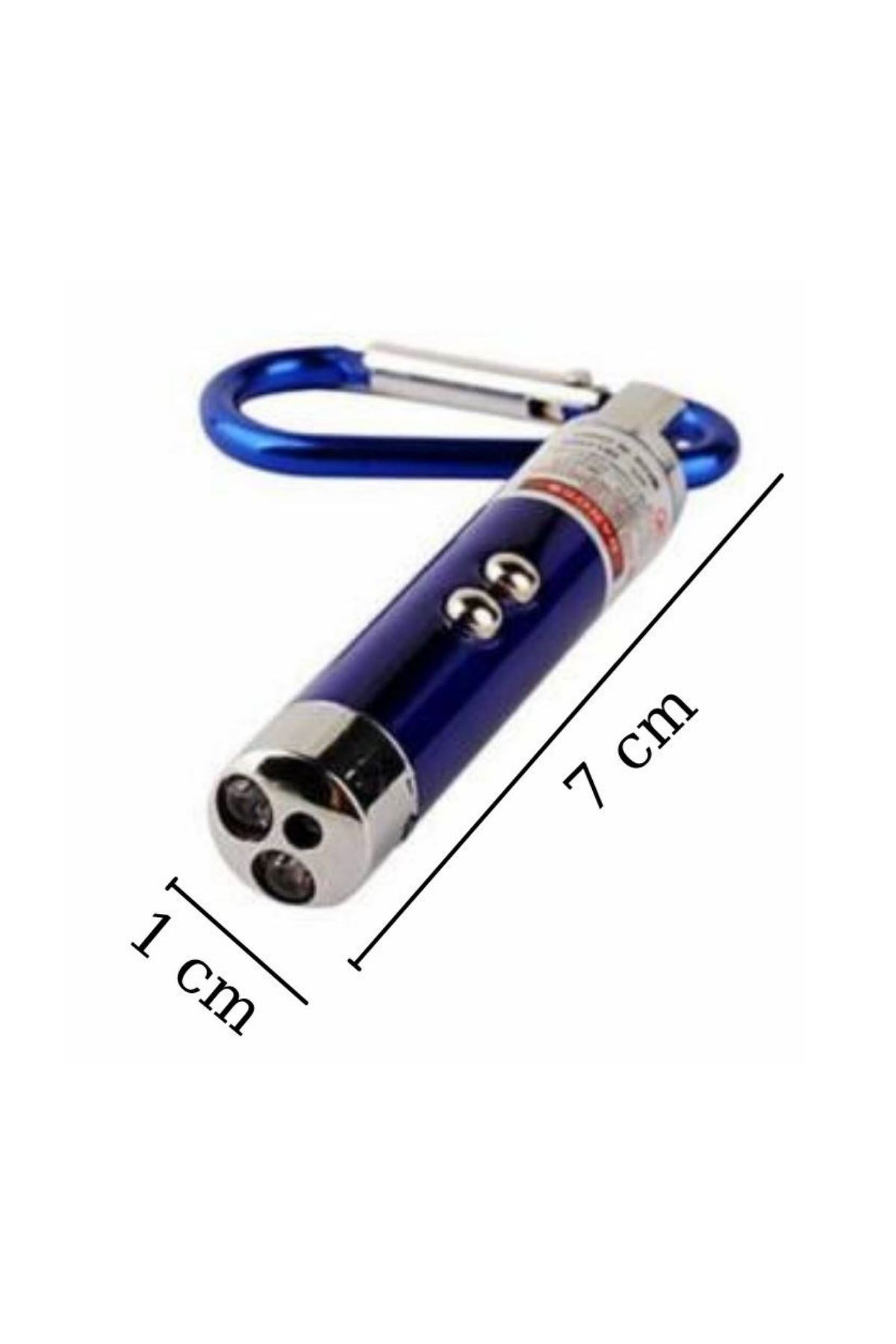 TBL Dekor®  3 Fonksiyonlu Kırmızı Beyaz Işıklı Led Lazer Kedi Köpek Oyuncak Anahtarlık