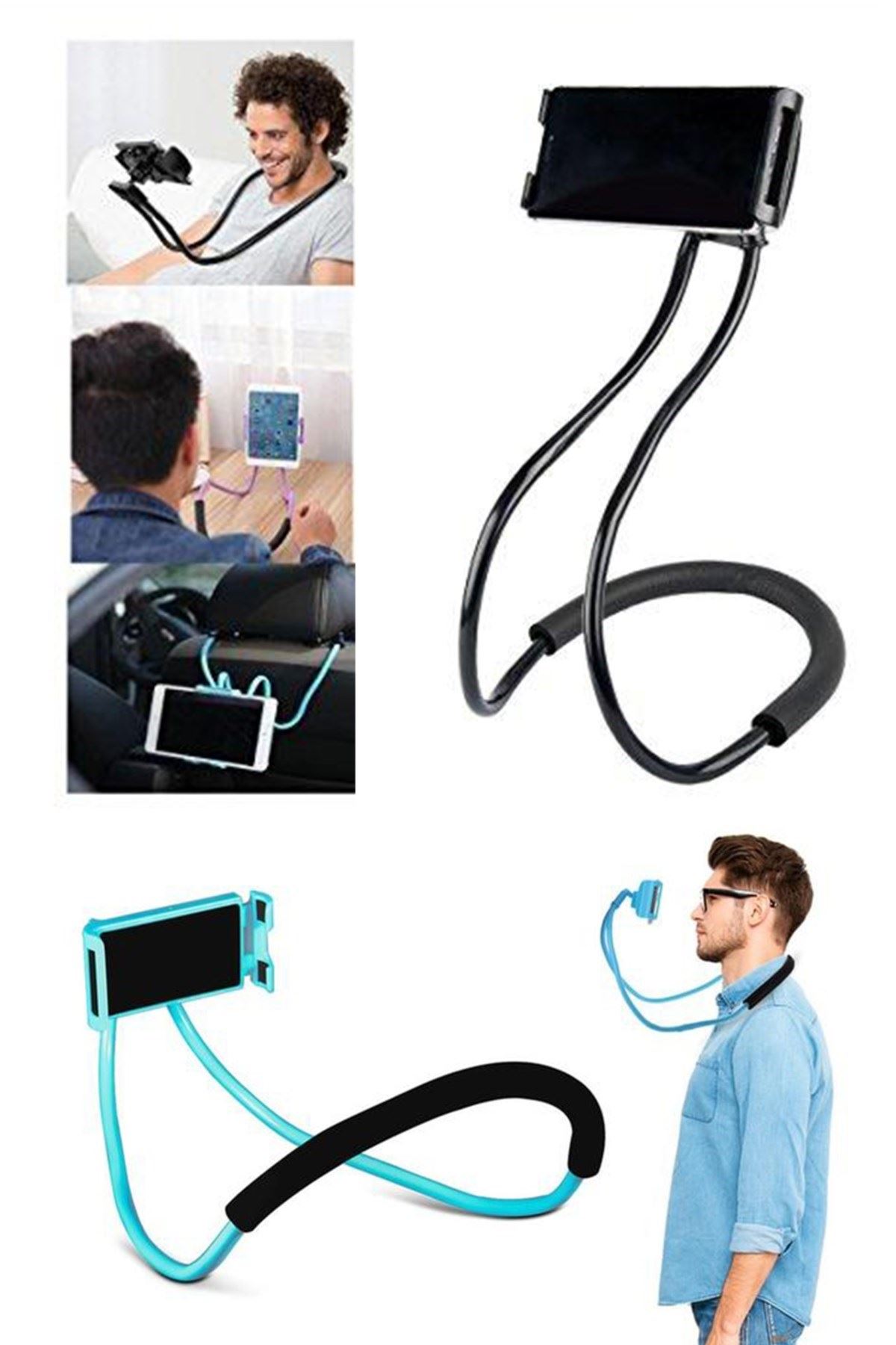 TBL Dekor® Boyuna Asılan Ergonomik 360 Derece Cep Telefonu Tutucu Stand