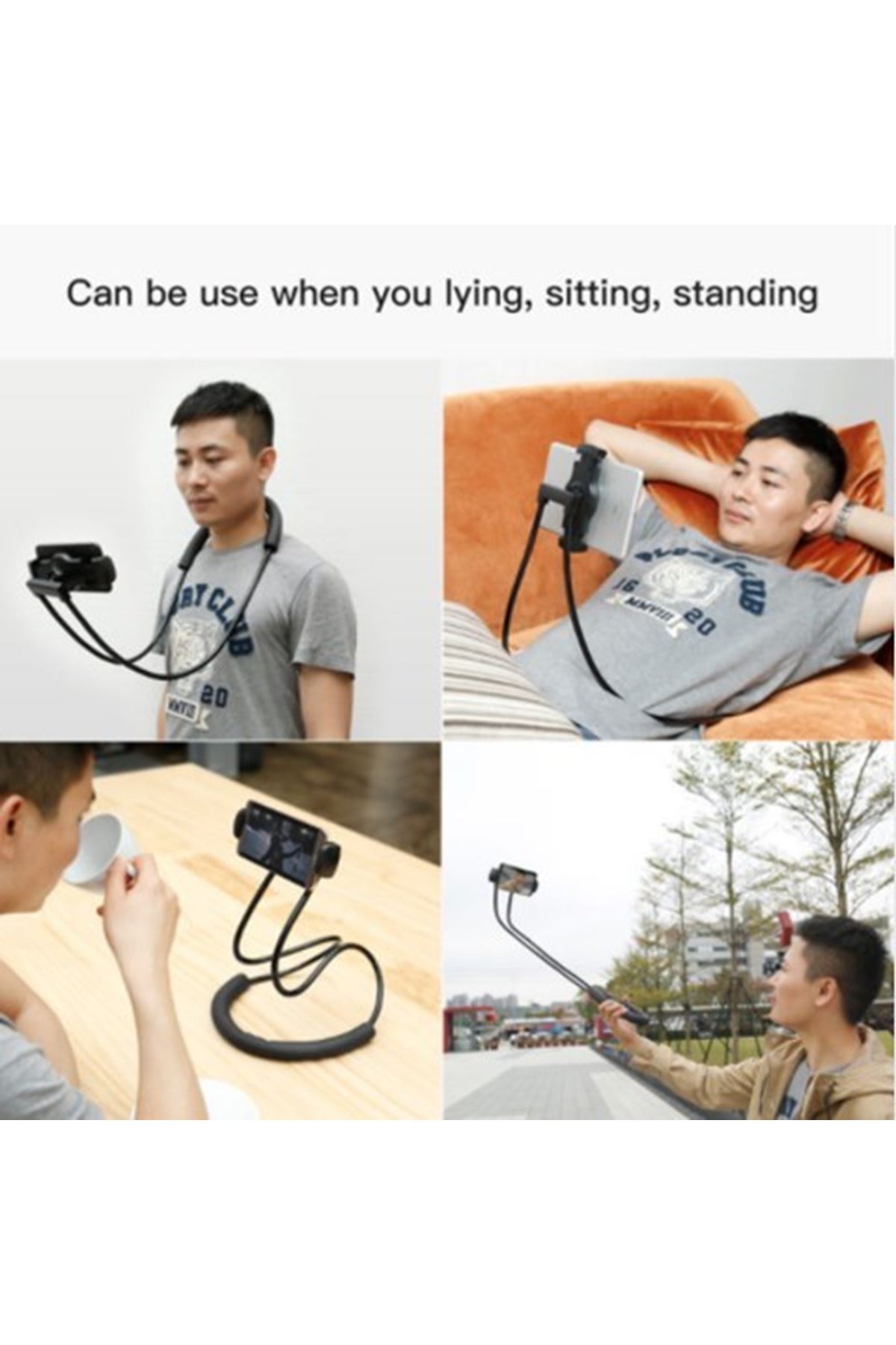 TBL Dekor® Boyuna Asılan Ergonomik 360 Derece Cep Telefonu Tutucu Stand