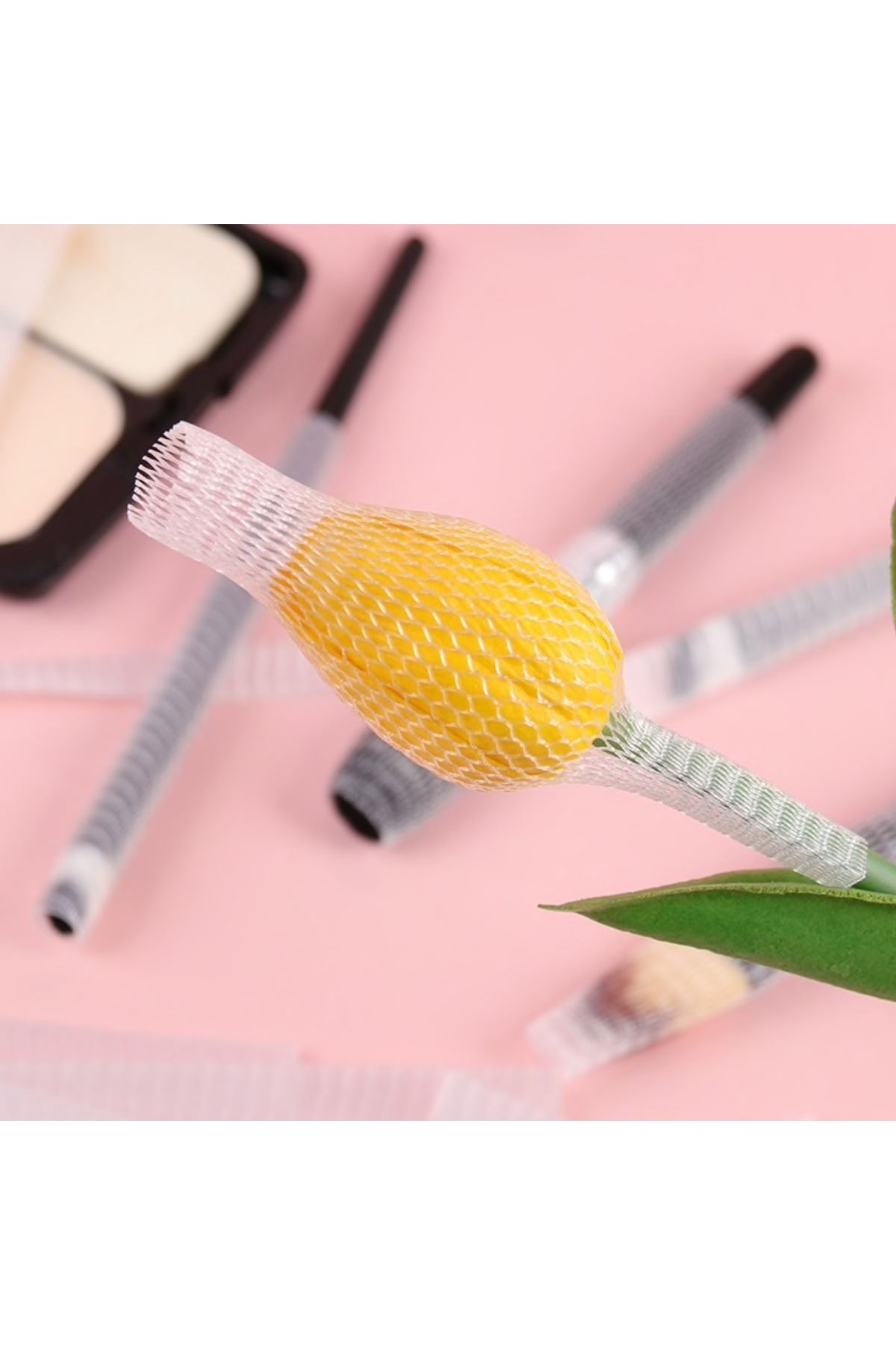 TBL Dekor® Makyaj Far Allık Kontür Eyeliner Fırça Malzemeleri Ürünleri Koruyucu File Kapak Örgü Kılıf S