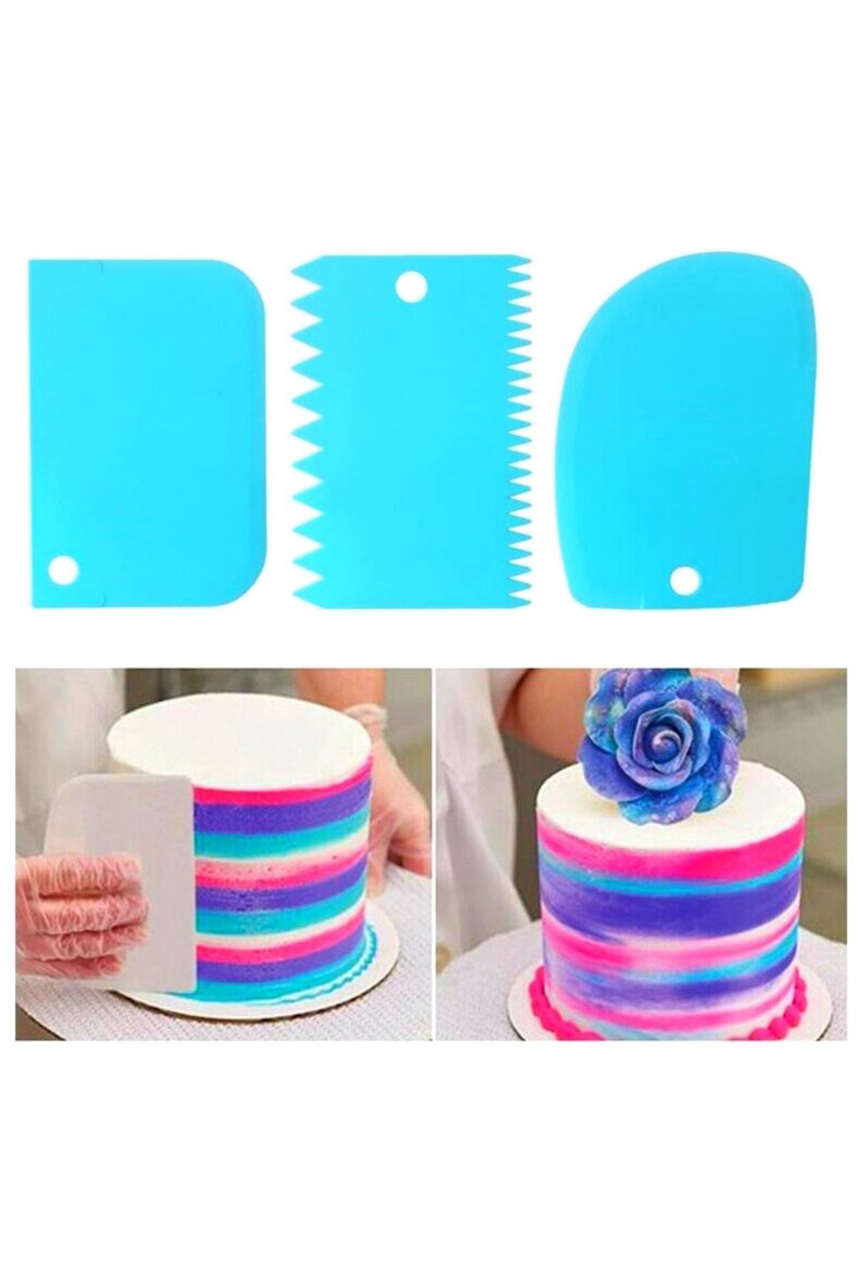 TBL Dekor® Pasta Hamur Şekillendirici Spatula Kesici Kazıyıcı Dekoratör Set