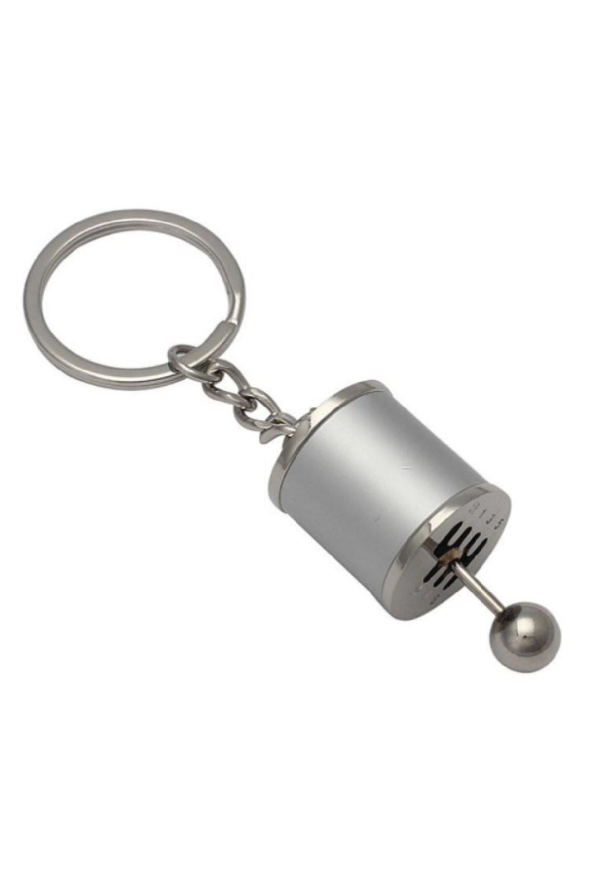 TBL Dekor® Hareketli Araba Vites Anahtarlık Altı Hız Manuel Vites Dişli Shifter Topuzu Metal Anahtarlık