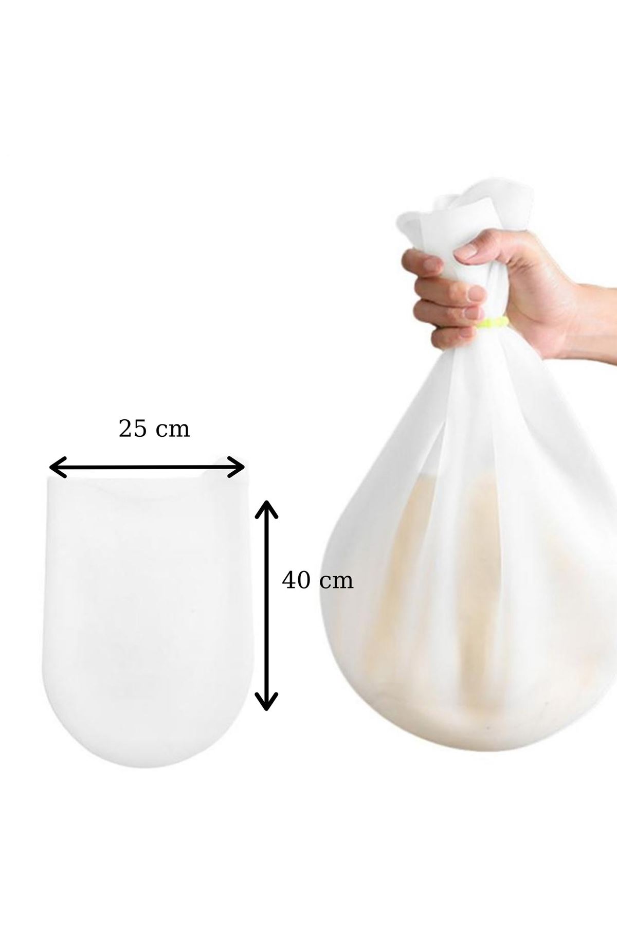 TBL Dekor® Büyük  Hamur Torbası  Silikon Şeffaf Hamur Yoğurma Torbası Ekmek Makarna Mantı  Hamuru Kolay