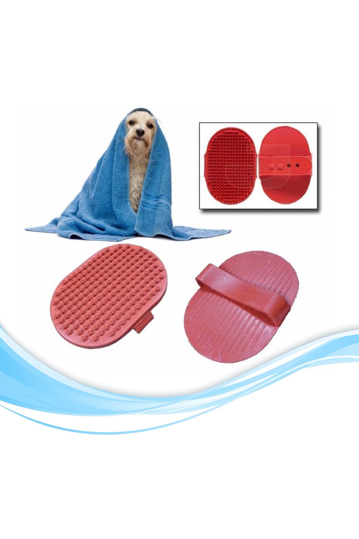 TBL Dekor® Ergonomik Masajlı Evcil Hayvan Kedi Köpek Yıkama Fırçası Aparatı