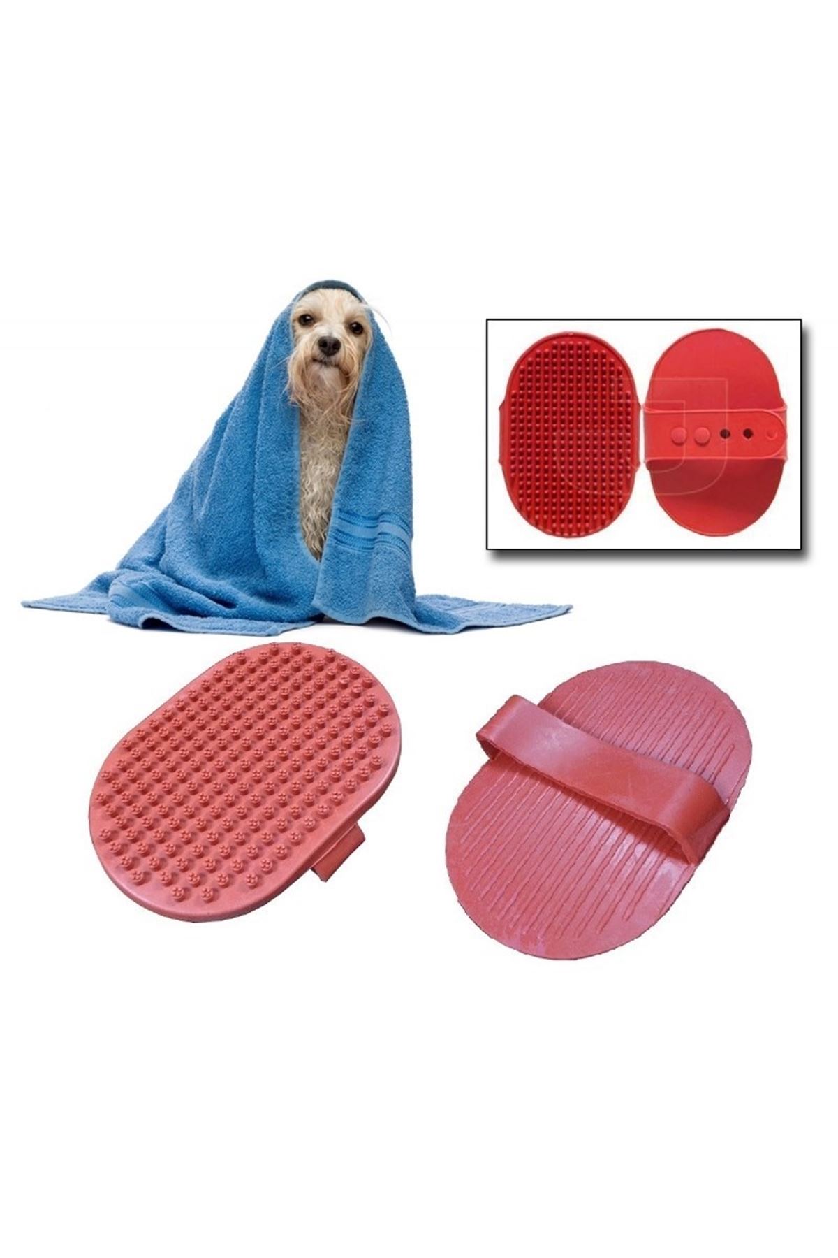 TBL Dekor® Ergonomik Masajlı Evcil Hayvan Kedi Köpek Yıkama Fırçası Aparatı