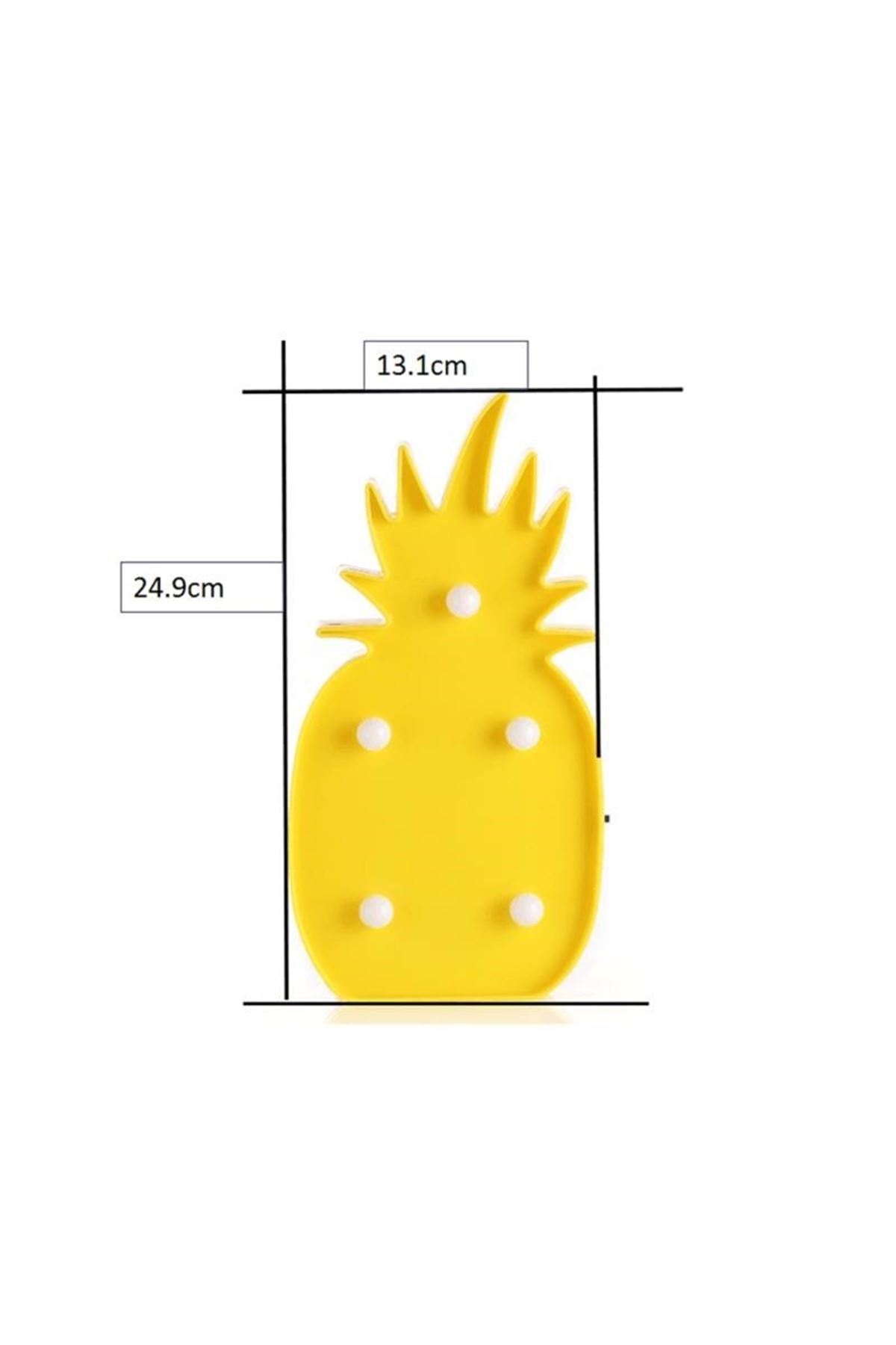 TBL Dekor® Ananas Şeklinde Ledli Dekoratif Eğlenceli Çocuk Gece Lambası