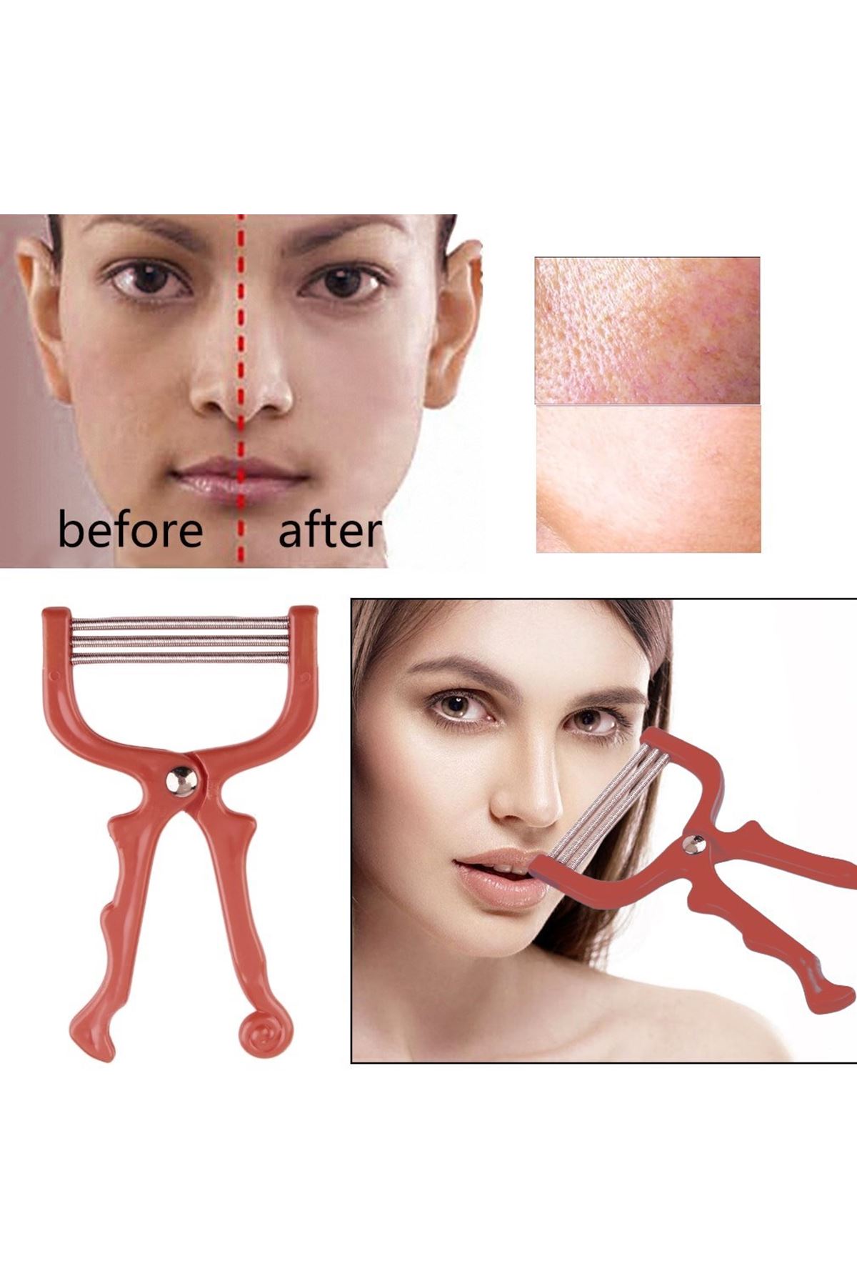 TBL Dekor® Kaş Bıyık Yüz Tüy Alma Aleti Yaylı Yüz Epilasyon Aleti