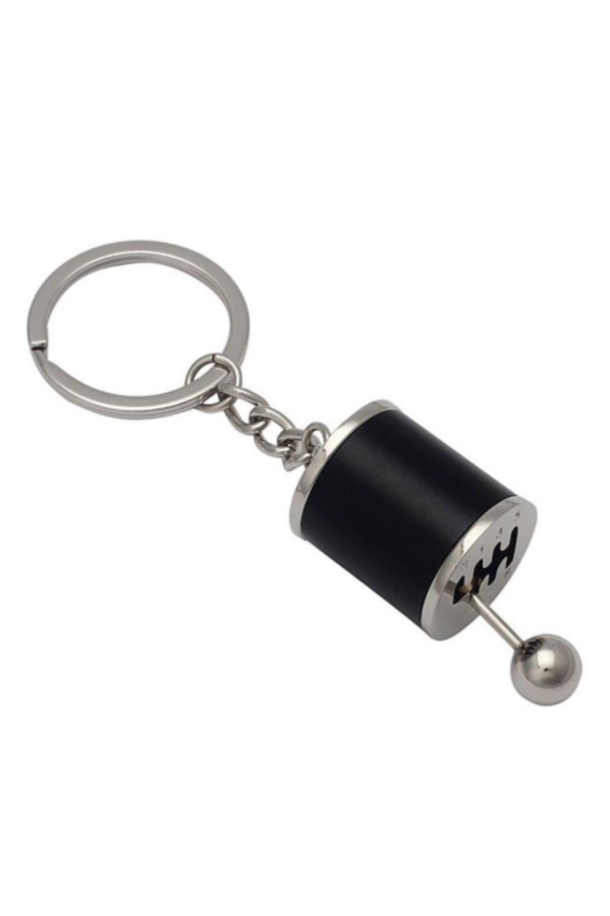 TBL Dekor® Hareketli Araba Vites Anahtarlık Altı Hız Manuel Vites Dişli Shifter Topuzu Metal Anahtarlık