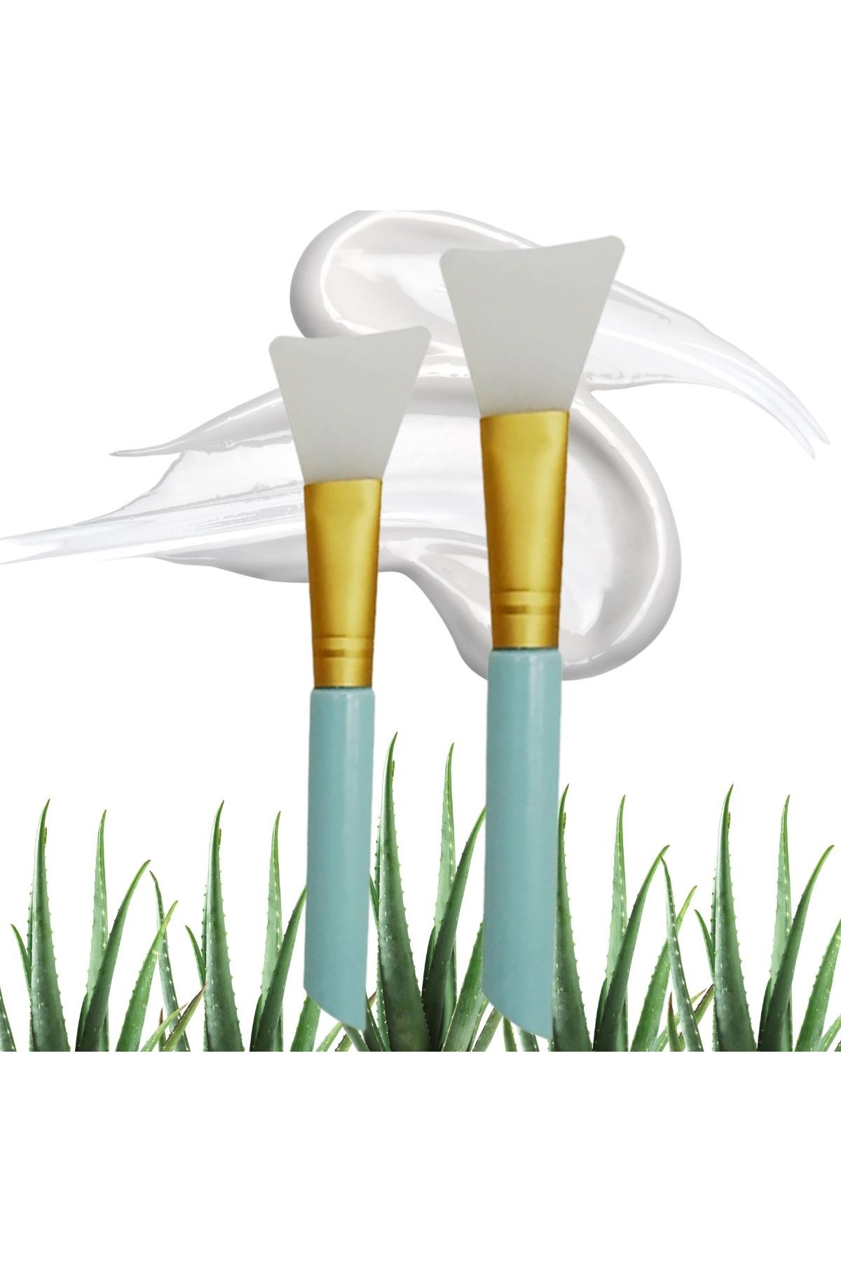 TBL Dekor® 2li Silikon Temizlemesi Kolay Kullanılabilen Yüz Cilt Bakımı Maske Ve Krem Spatulası