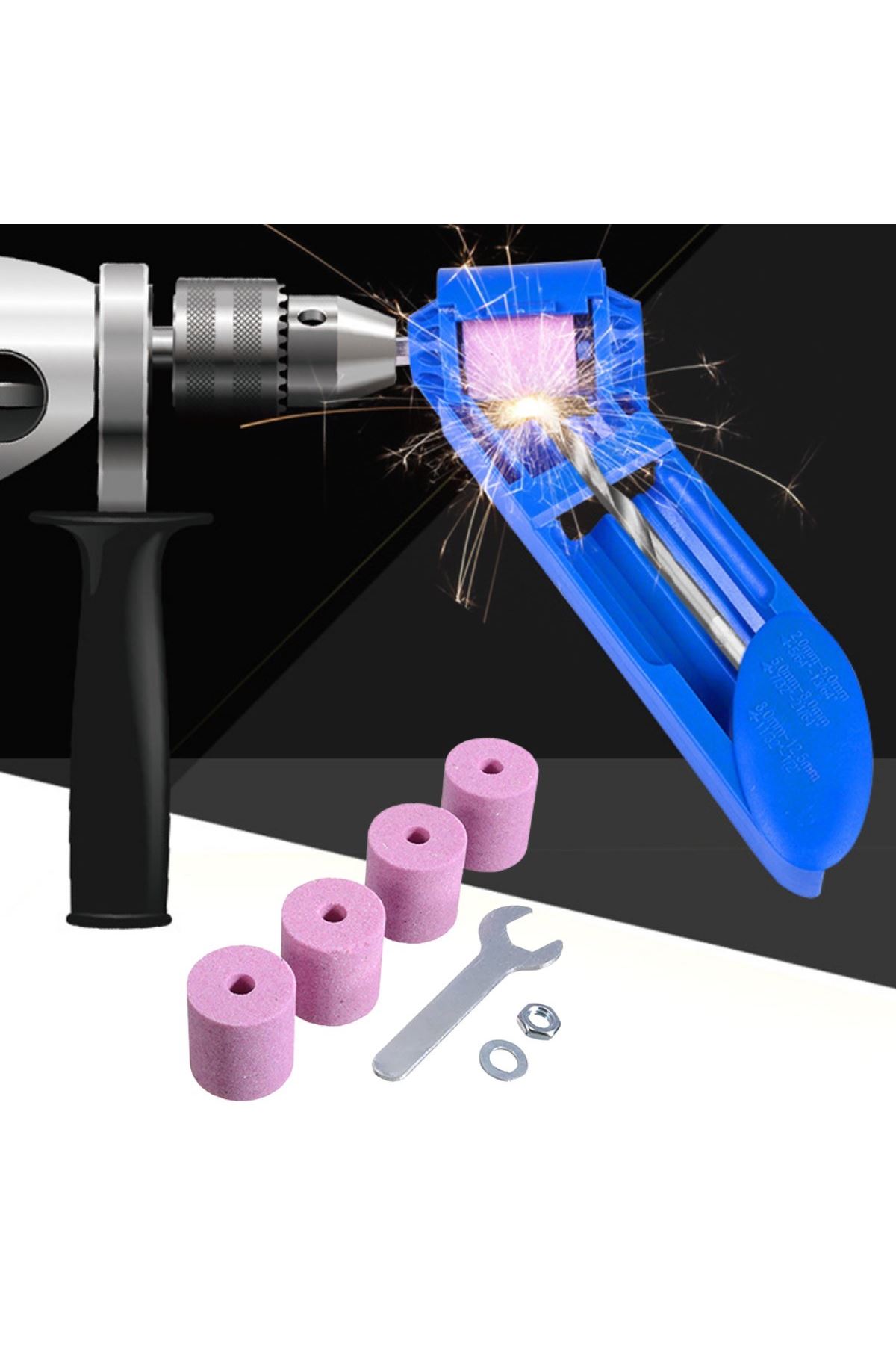 TBL Dekor® Taşınabilir Kullanımı Kolay Hafif Matkap Ucu Bileyici Matkap Ucu Bileme Keskinleştirme Apara