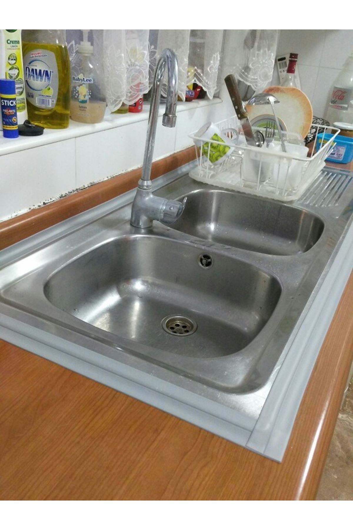 TBL Dekor® Gri Su Sızdırmaz  Banyo Mutfak Lavabo Küvet İzolasyon Şerit Bant