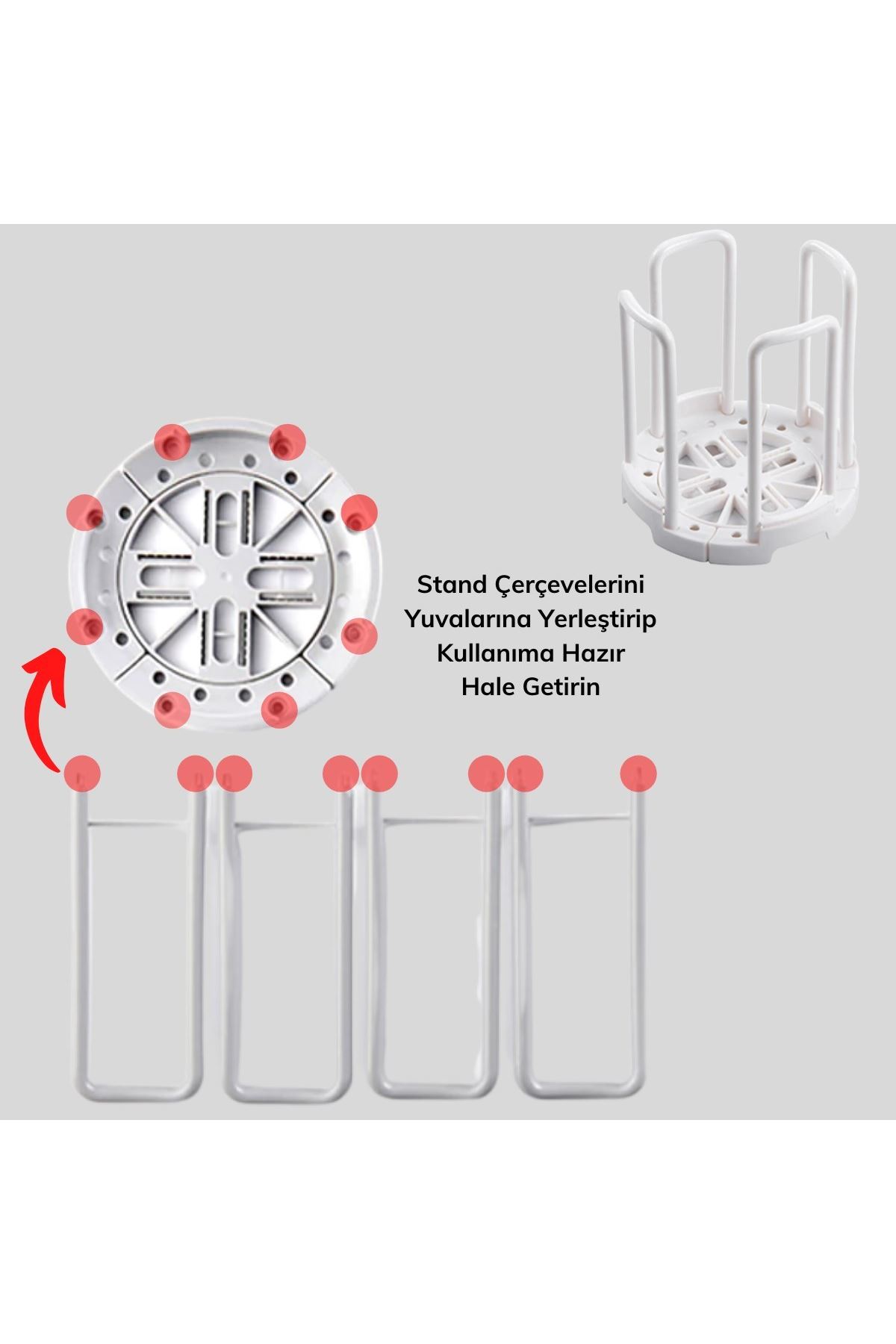 TBL Dekor® Tabak Bardak Kase Standı Bulaşık Kurutma Tutucu Mutfak Düzenleyici Organizatör