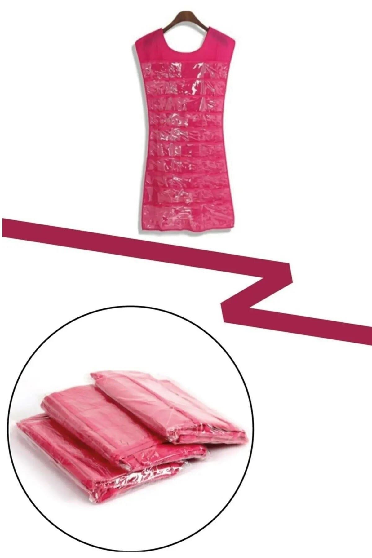 TBL Dekor® Elbise Şeklinde Takı Düzenleyici İki Taraflı Mücevherler Ve Takılar İçin Takı Organizer