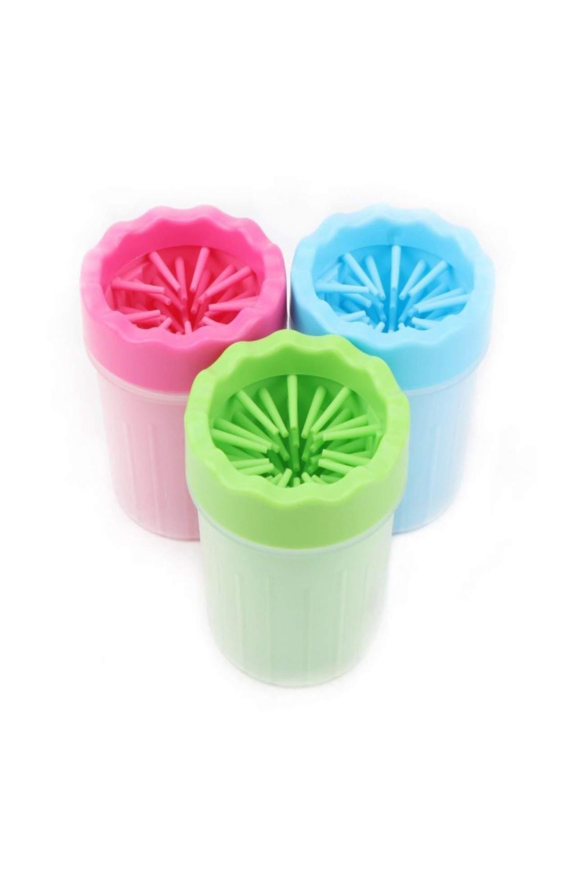 TBL Dekor® Silikon Jel Fırçalı Kedi Köpek Pati Ayak Yıkama Temizleme Kovası (Küçük)