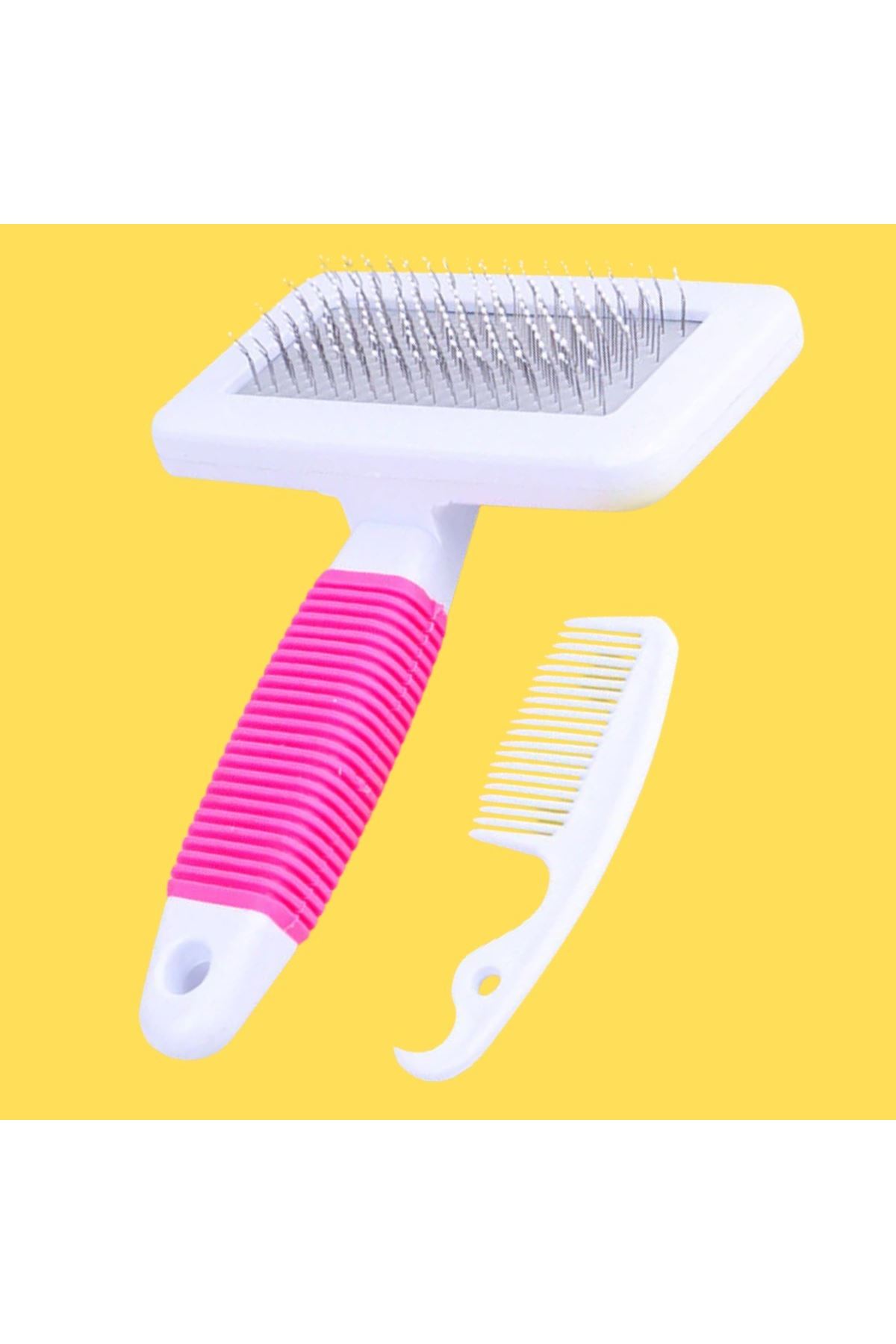 TBL Dekor® Kedi Köpek Telli Küçük Boy Tüy Bakım Seti Evcil Hayvan Tarama Fırçası