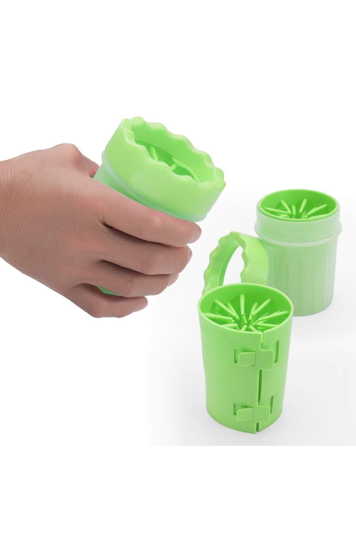 TBL Dekor® Silikon Jel Fırçalı Kedi Köpek Pati Ayak Yıkama Temizleme Kovası (Küçük)