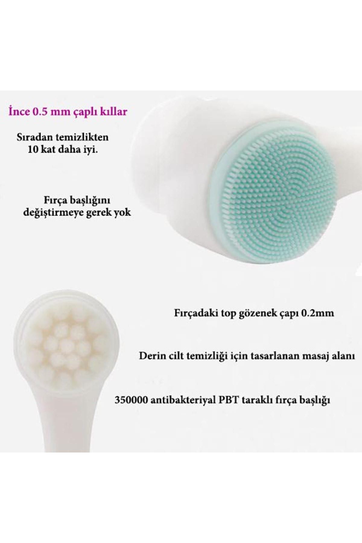 TBL Dekor® 2li Set Çift Taraflı Cilt Temizleme Fırçası ve Yeşim Taşı Çift Taraflı Cilt Masaj Aleti