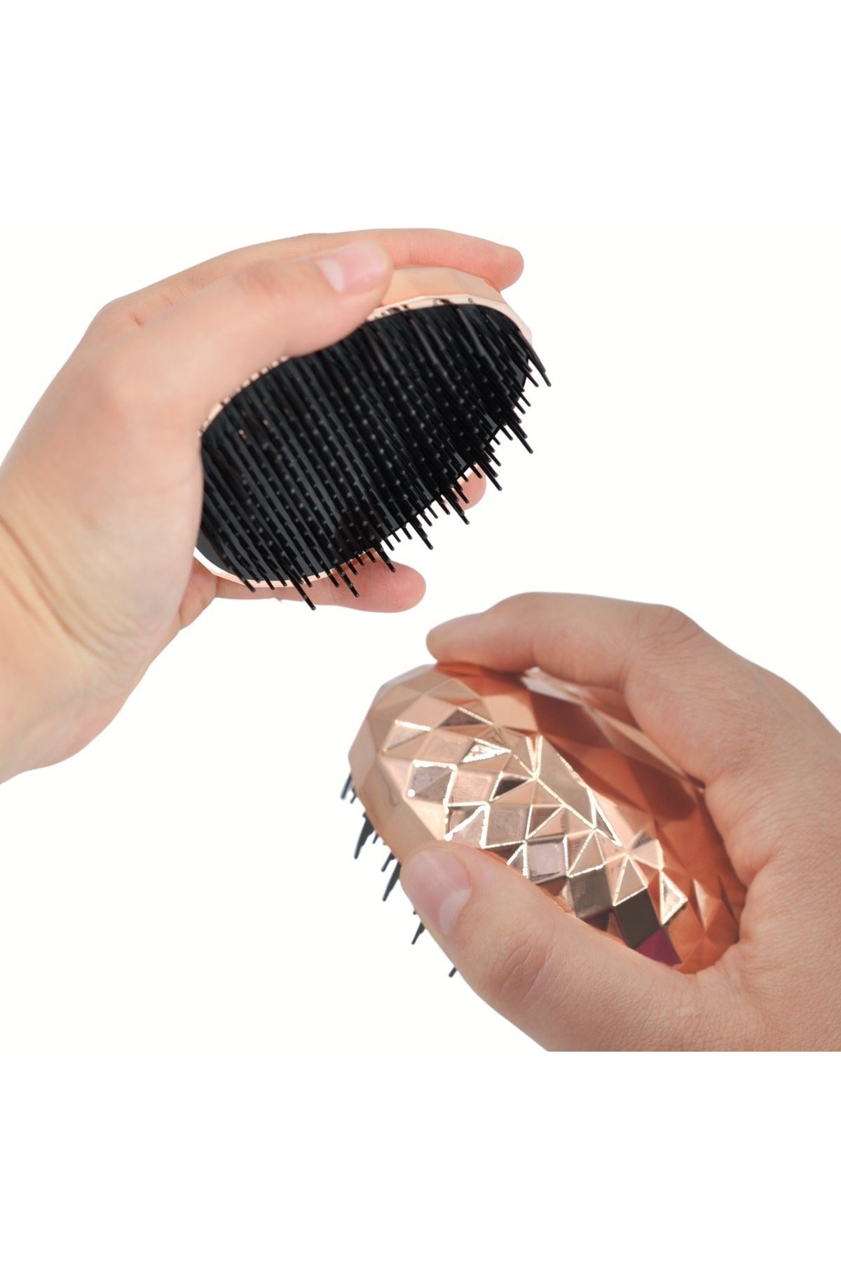 TBL Dekor® Rose Gold Saç Düzleştirici Tarak Geniş AralıklıHer Saç Tipine Uygun Fırçalı Saç Düzleştiric