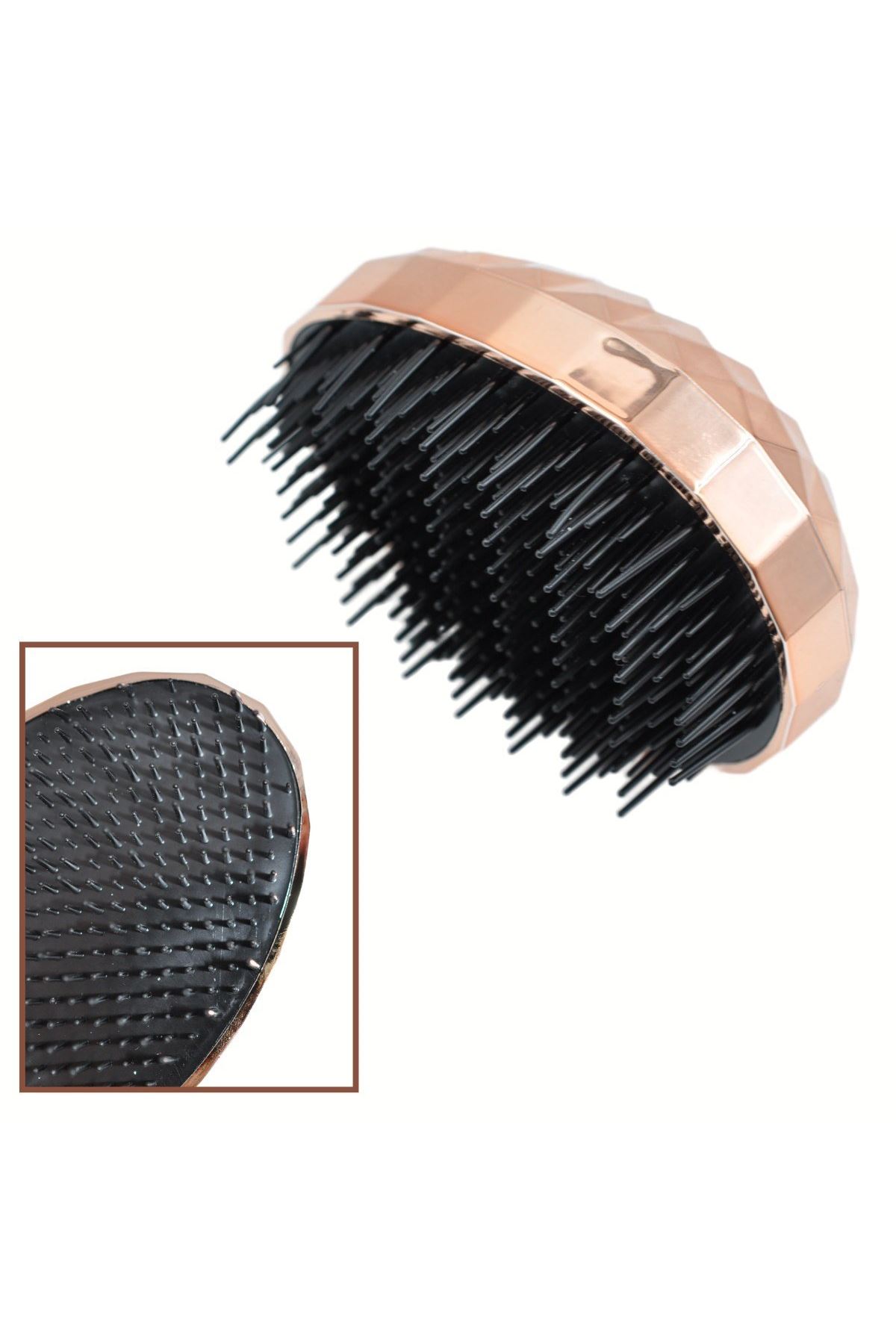 TBL Dekor® Rose Gold Saç Düzleştirici Tarak Geniş AralıklıHer Saç Tipine Uygun Fırçalı Saç Düzleştiric