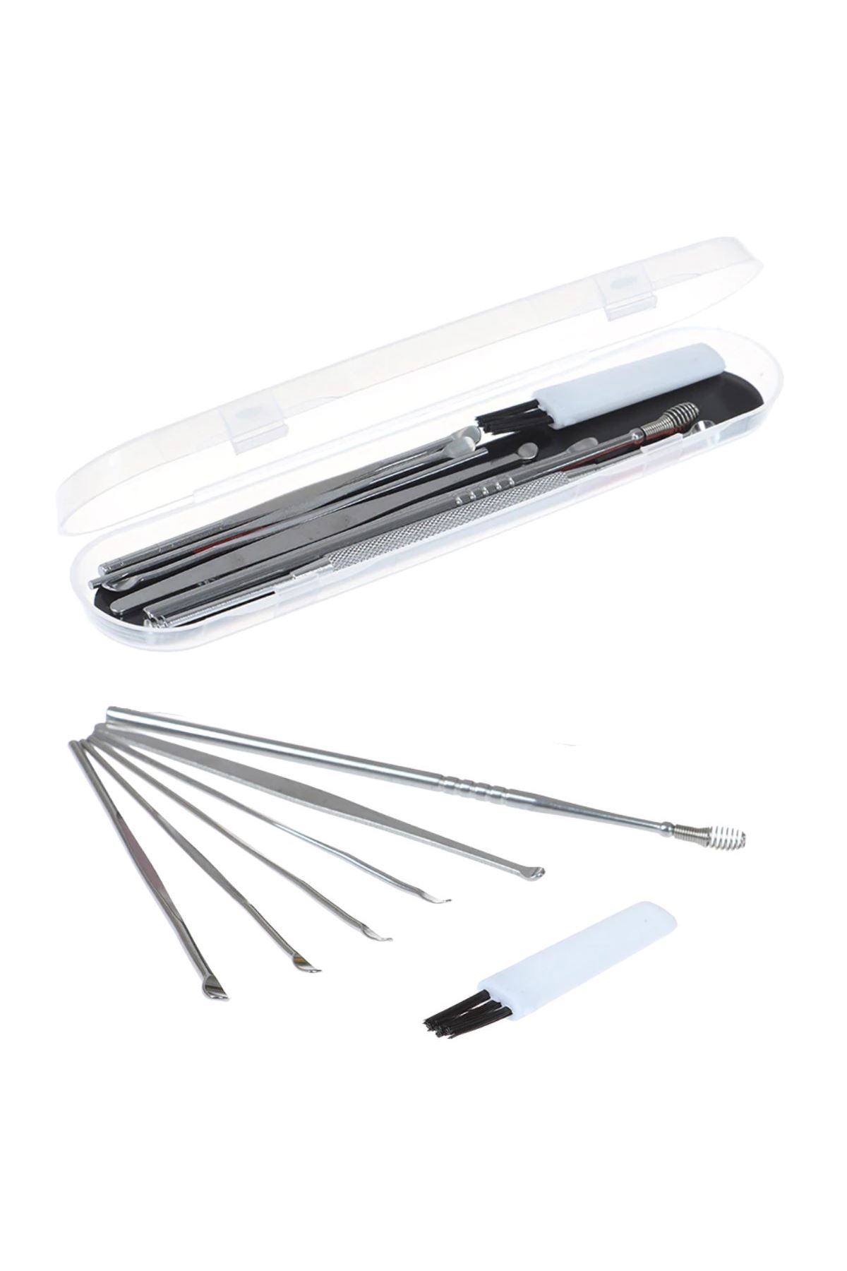TBL Dekor® 6 Parça Paslanmaz Çelik Kulak Balmumu Toplayıcı Çıkarıcı Temizleyici Bakımı Çubuk Seti