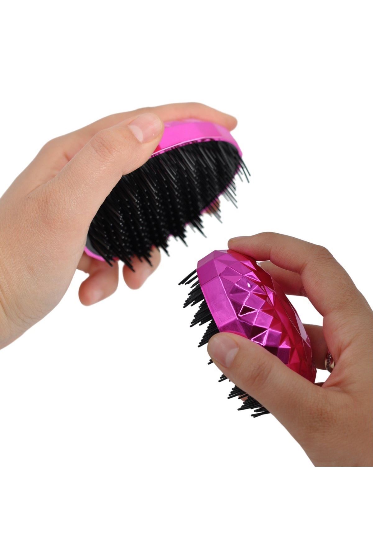TBL Dekor® Neon Pembe Düzleştirici Tarak Geniş AralıklıHer Saç Tipine Uygun Fırçalı Saç Düzleştirici