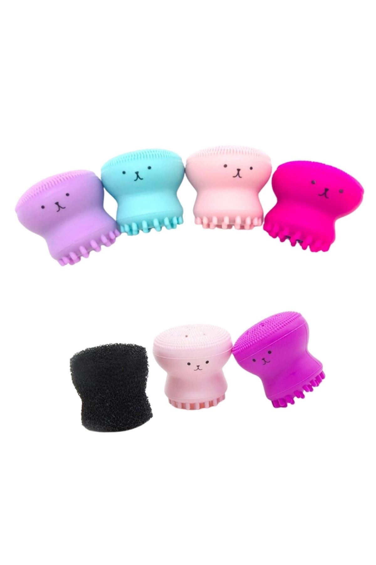 TBL Dekor® Peeling Etkili Mini El Yüz Cilt Temizleme Fırçası Silikon Temizlenmesi Kolay  Siyah Nokta Gi