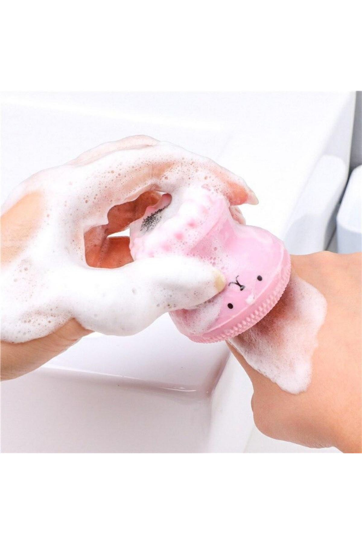 TBL Dekor® Peeling Etkili Mini El Yüz Cilt Temizleme Fırçası Silikon Temizlenmesi Kolay  Siyah Nokta Gi