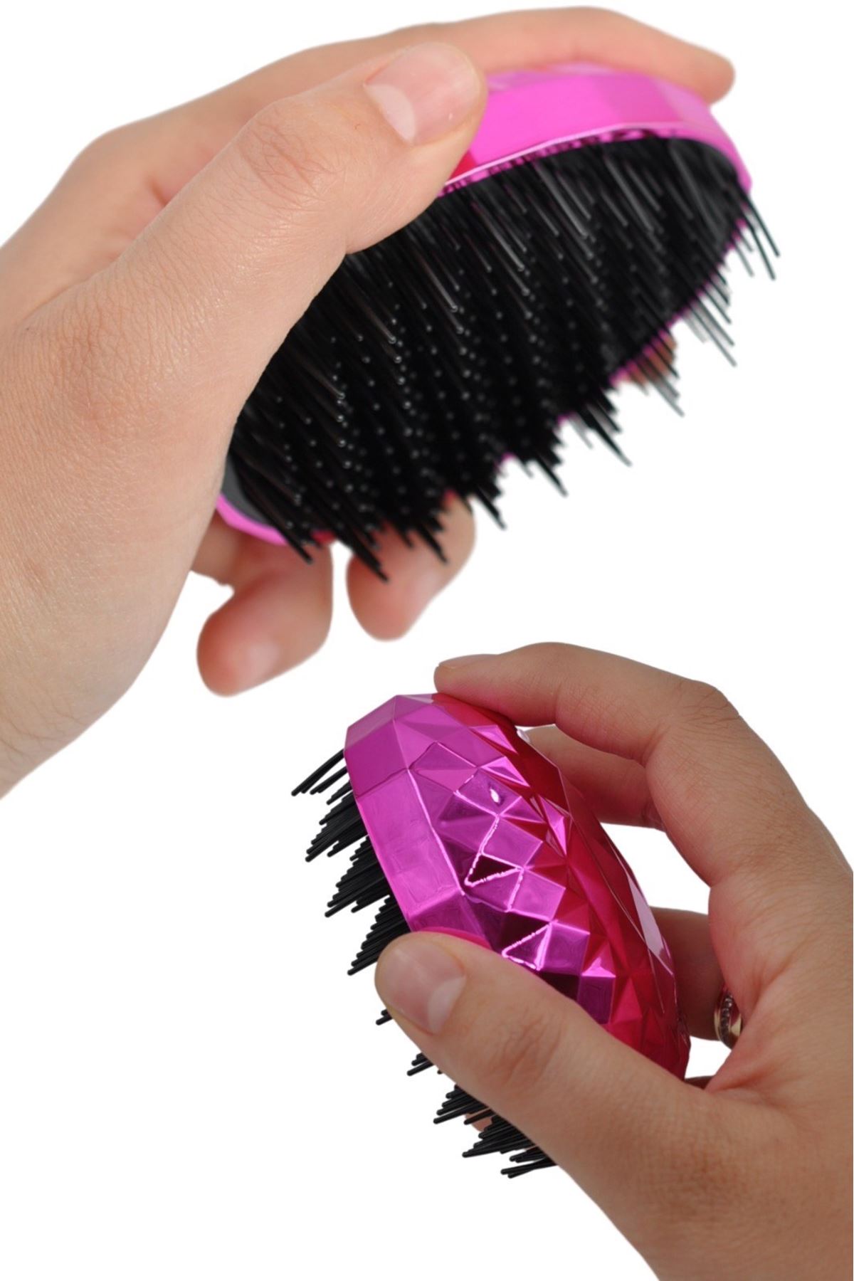 TBL Dekor® Neon Pembe Düzleştirici Tarak Geniş AralıklıHer Saç Tipine Uygun Fırçalı Saç Düzleştirici