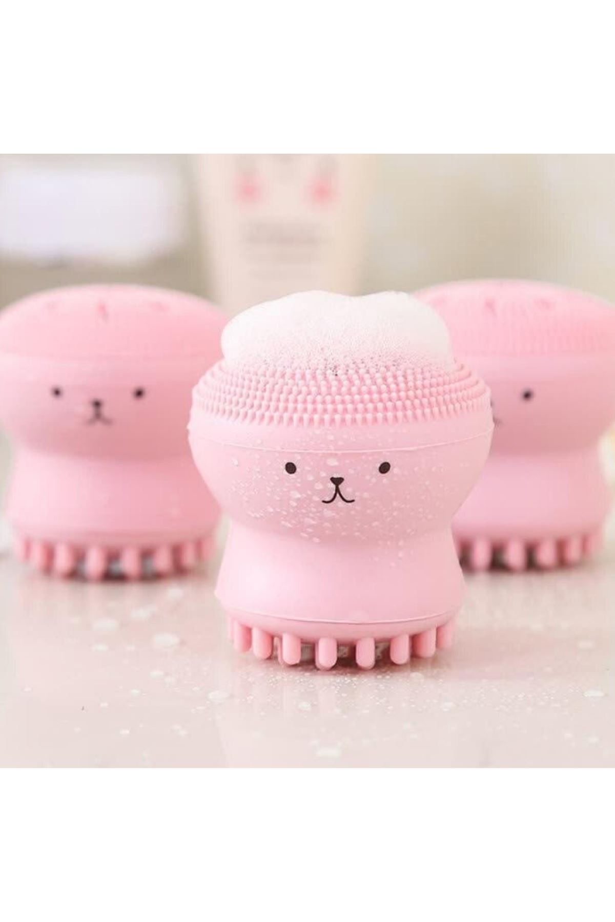 TBL Dekor® Peeling Etkili Mini El Yüz Cilt Temizleme Fırçası Silikon Temizlenmesi Kolay  Siyah Nokta Gi