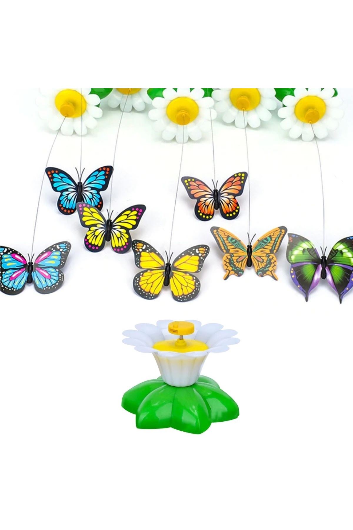 TBL Dekor® Hareketli Dönen Kelebek - Kedi Oyuncağı ( Pille Çalışır)