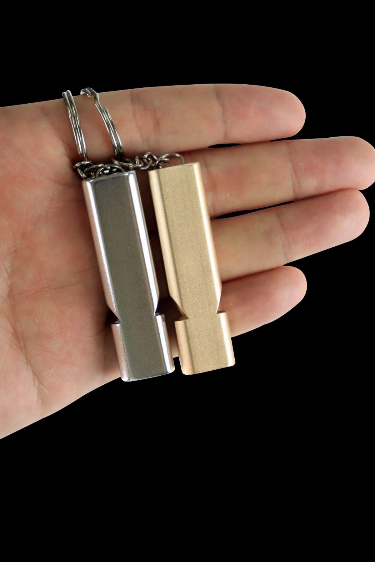 TBL Dekor® SOS Acil İmdat Düdüğü Alüminyum Islık Anahtarlık Kamp Yürüyüş Aksesuar Araçları