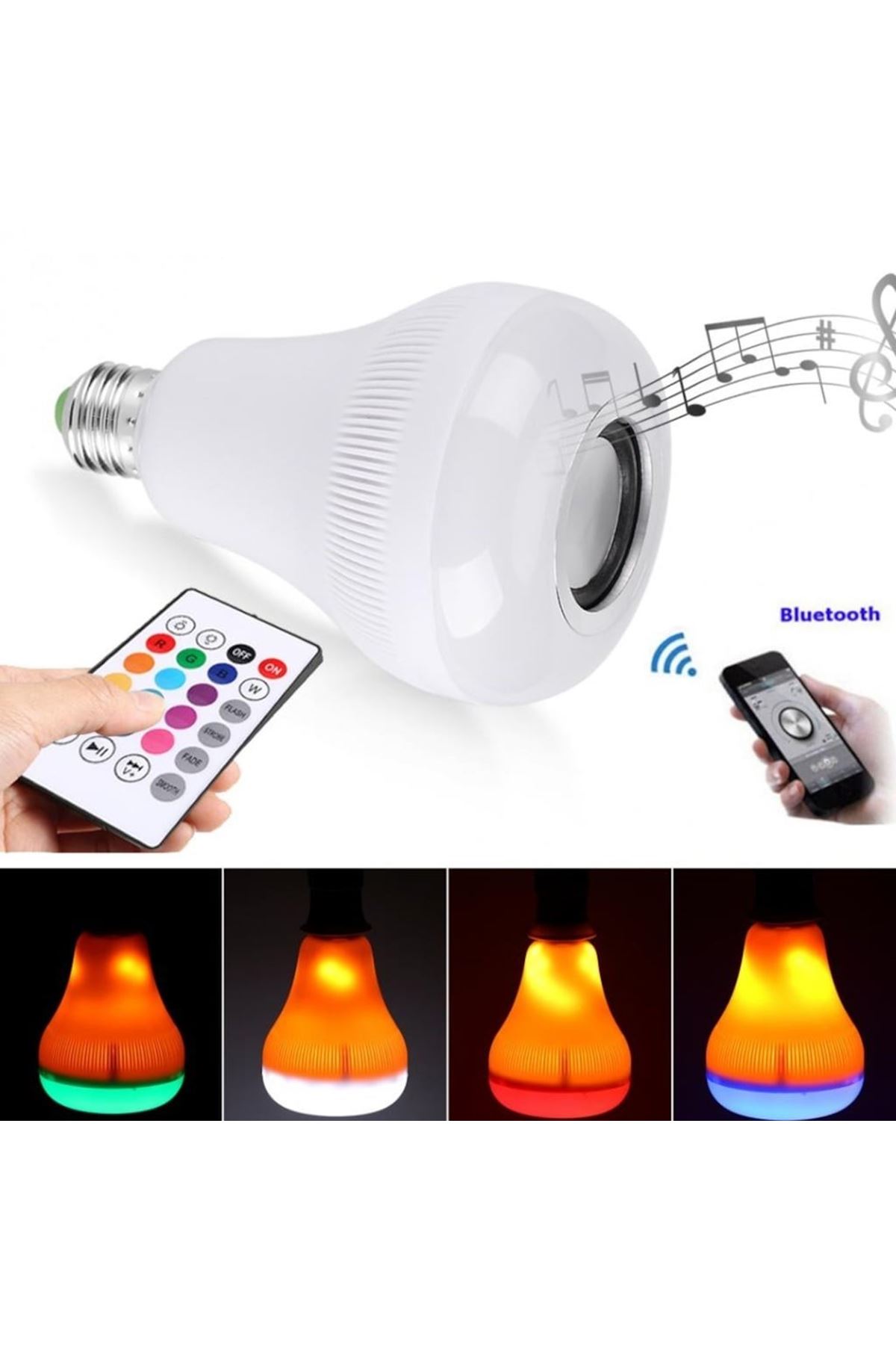 TBL Dekor® Kumandalı Bluetooth Hoparlör Ampul LD-37