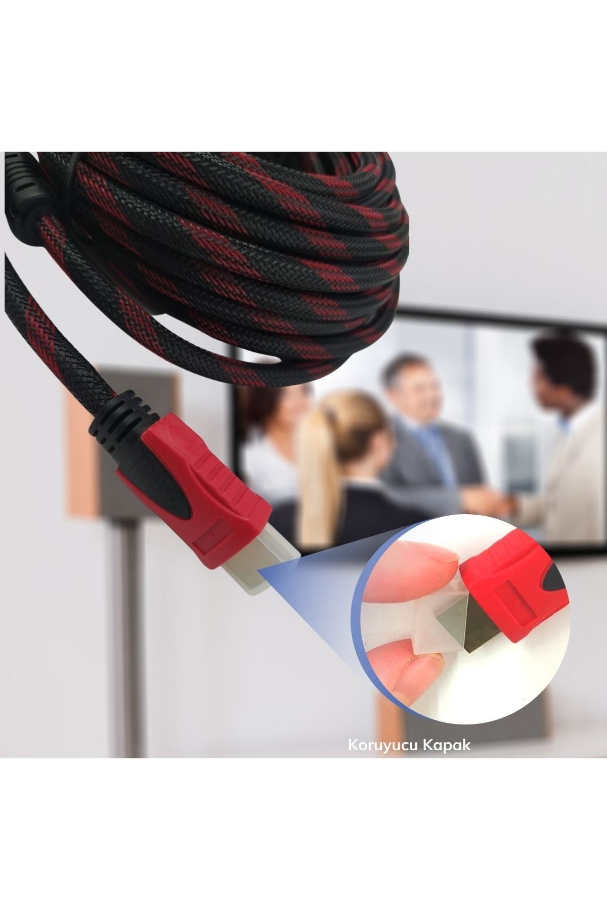 TBL Dekor® HDMI Kablosu HDTV Bilgisayar Uydu Görüntü Ses Full HD Sargılı Görüntü Aktarma Kablosu